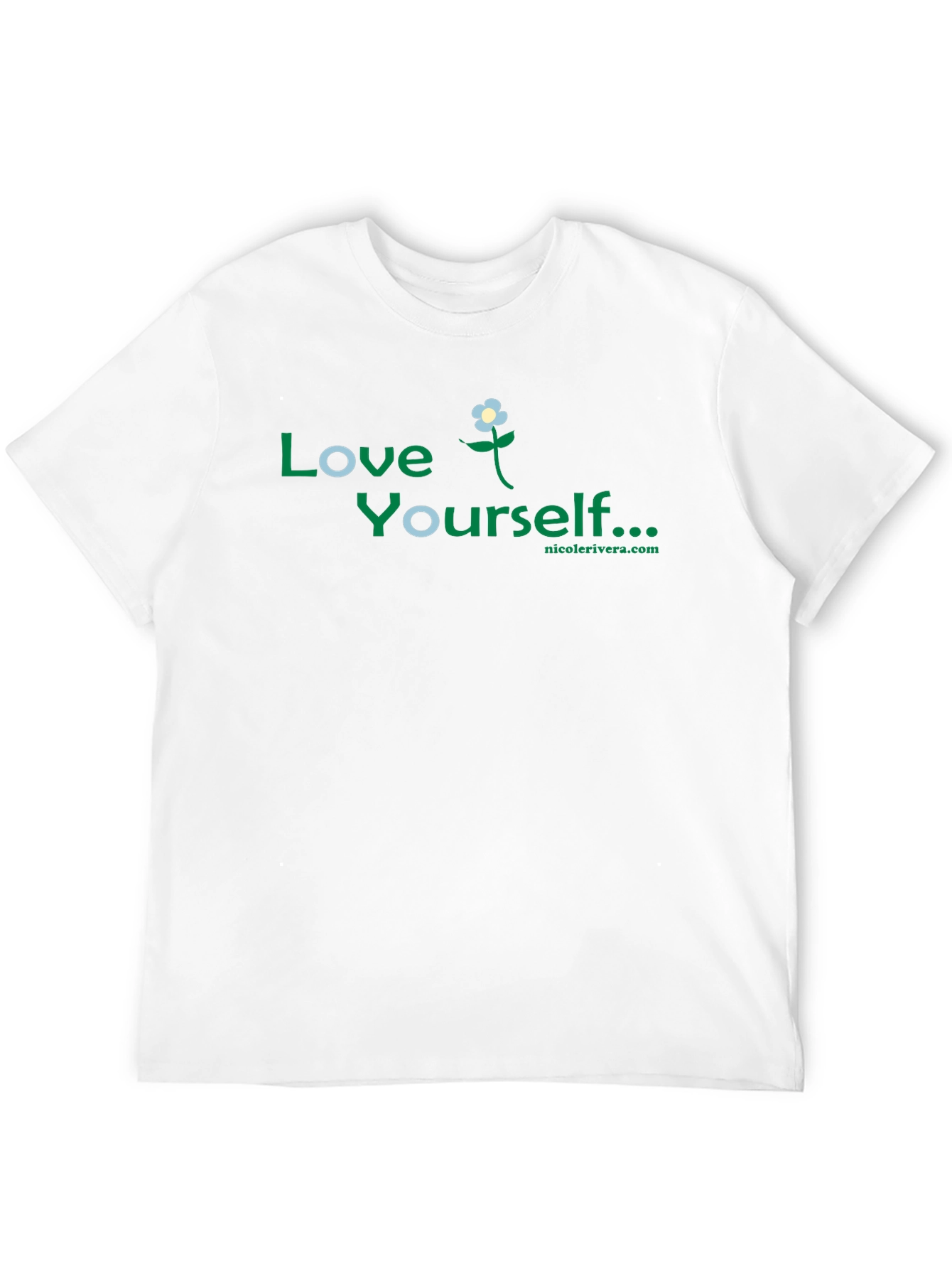 Love Yourself Floral Black T-Shirt