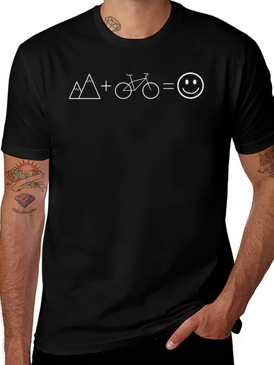 Mountain Bike Equals Happy Face T-Shirt