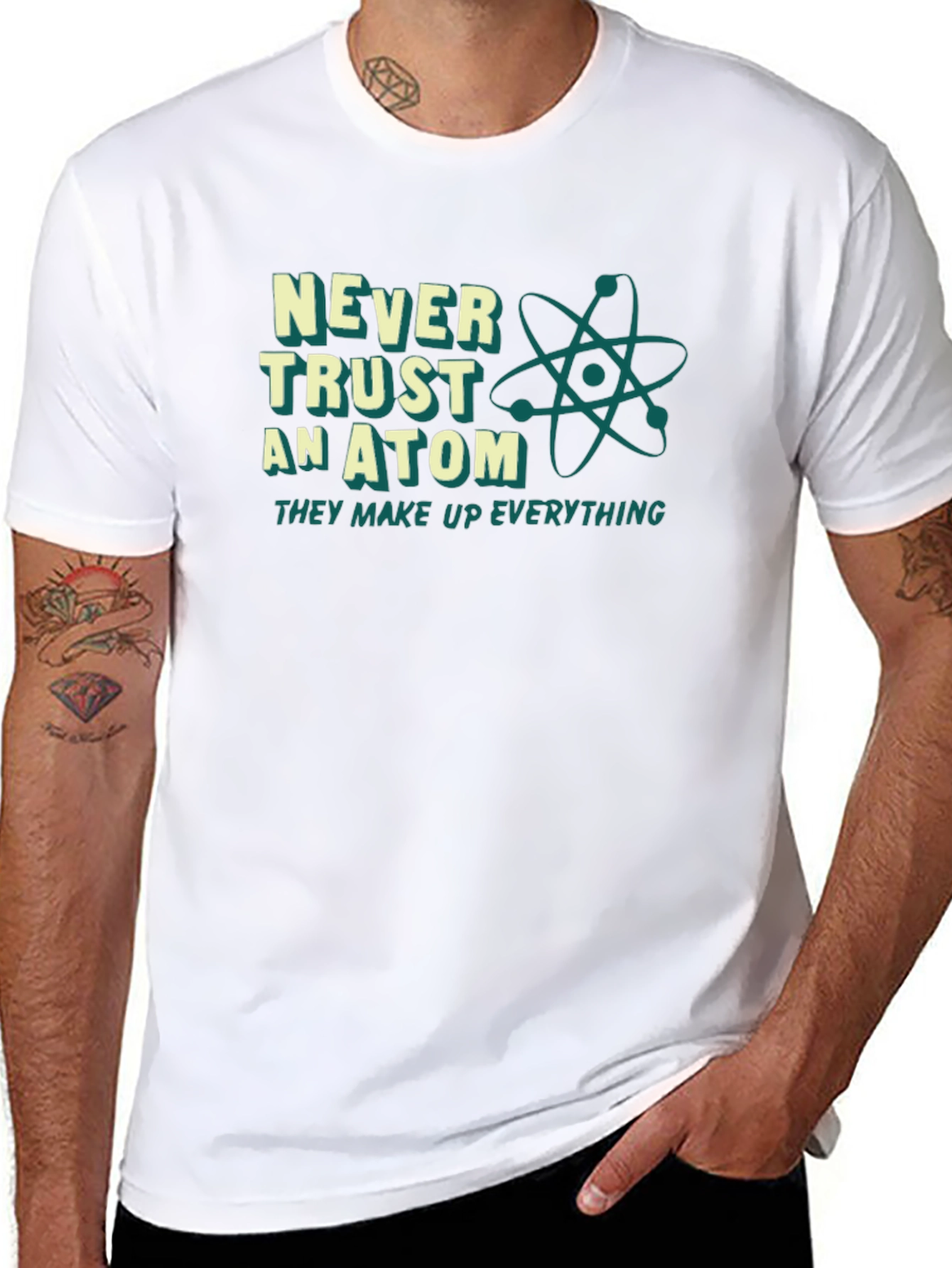 Never Trust an Atom T-Shirt: Funny Science Tee