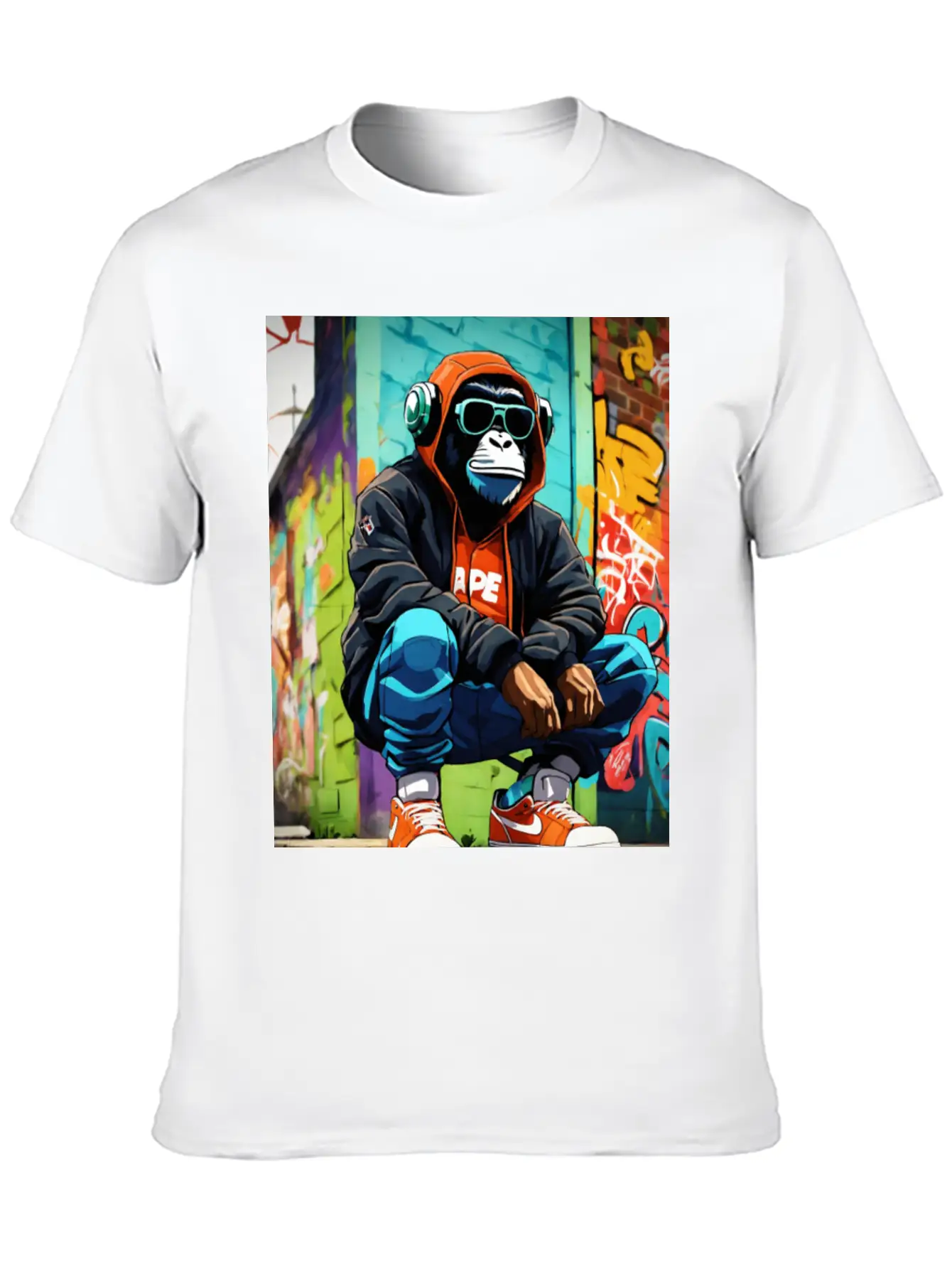 Urban Ape Street Art T-Shirt Timeless Short Sleeve Tee – Comfy And Minimalist Design