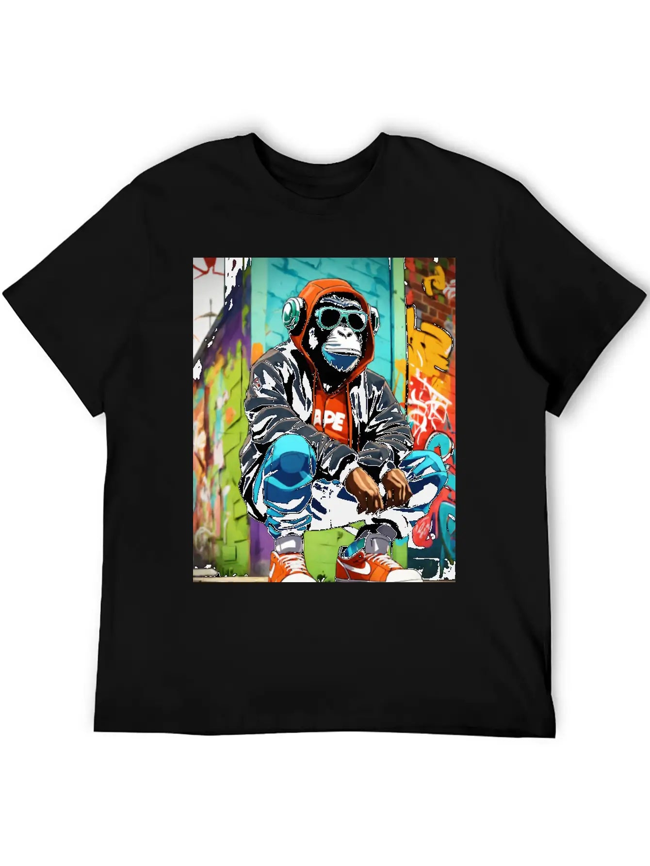 Urban Ape Street Art T-Shirt Timeless Short Sleeve Tee – Comfy And Minimalist Design
