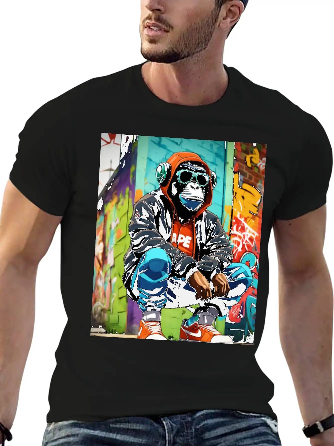Urban Ape Street Art T-Shirt Timeless Short Sleeve Tee – Comfy And Minimalist Design