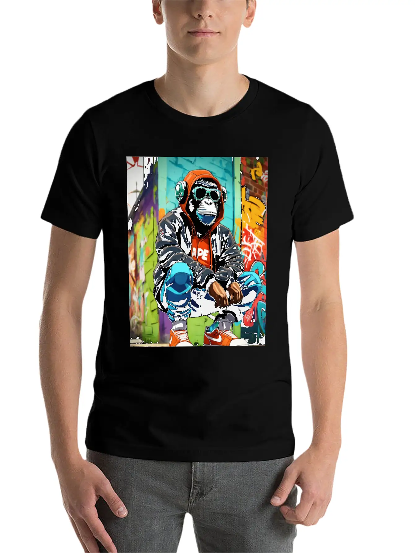 Urban Ape Street Art T-Shirt Timeless Short Sleeve Tee – Comfy And Minimalist Design