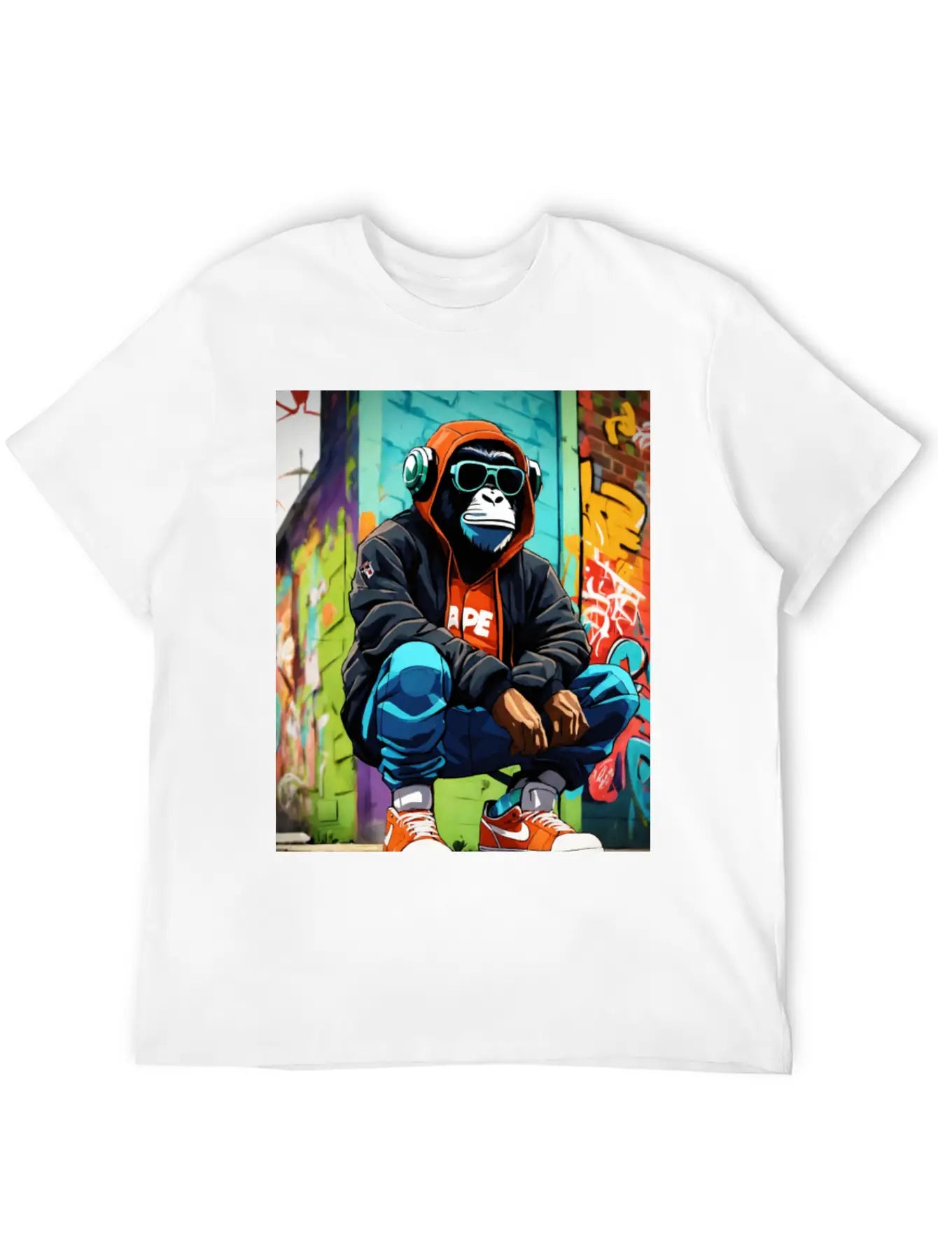 Urban Ape Street Art T-Shirt Timeless Short Sleeve Tee – Comfy And Minimalist Design
