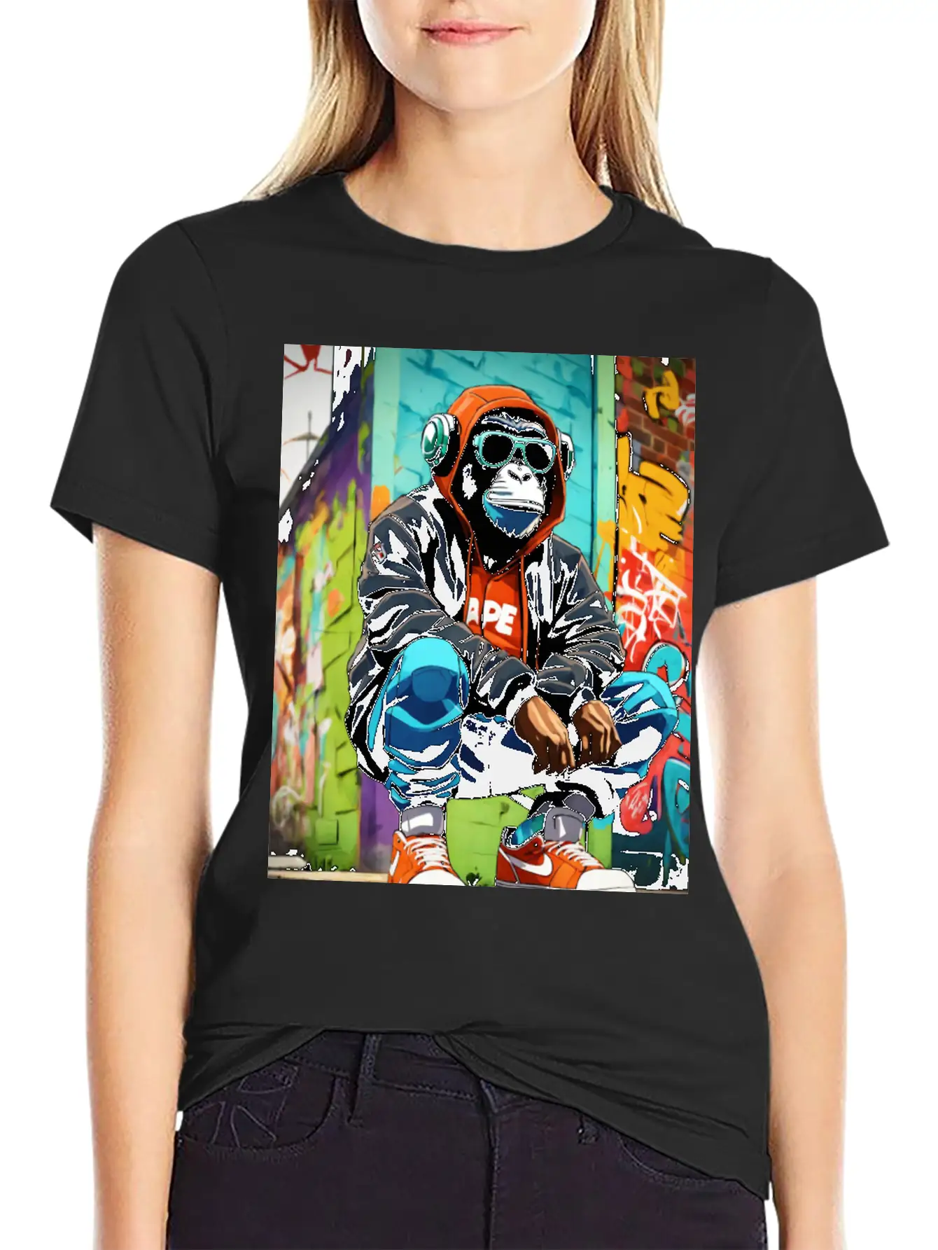 Urban Ape Street Art T-Shirt Timeless Short Sleeve Tee – Comfy And Minimalist Design
