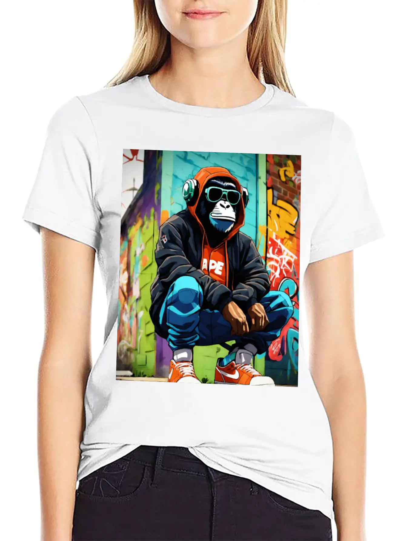 Urban Ape Street Art T-Shirt Timeless Short Sleeve Tee – Comfy And Minimalist Design