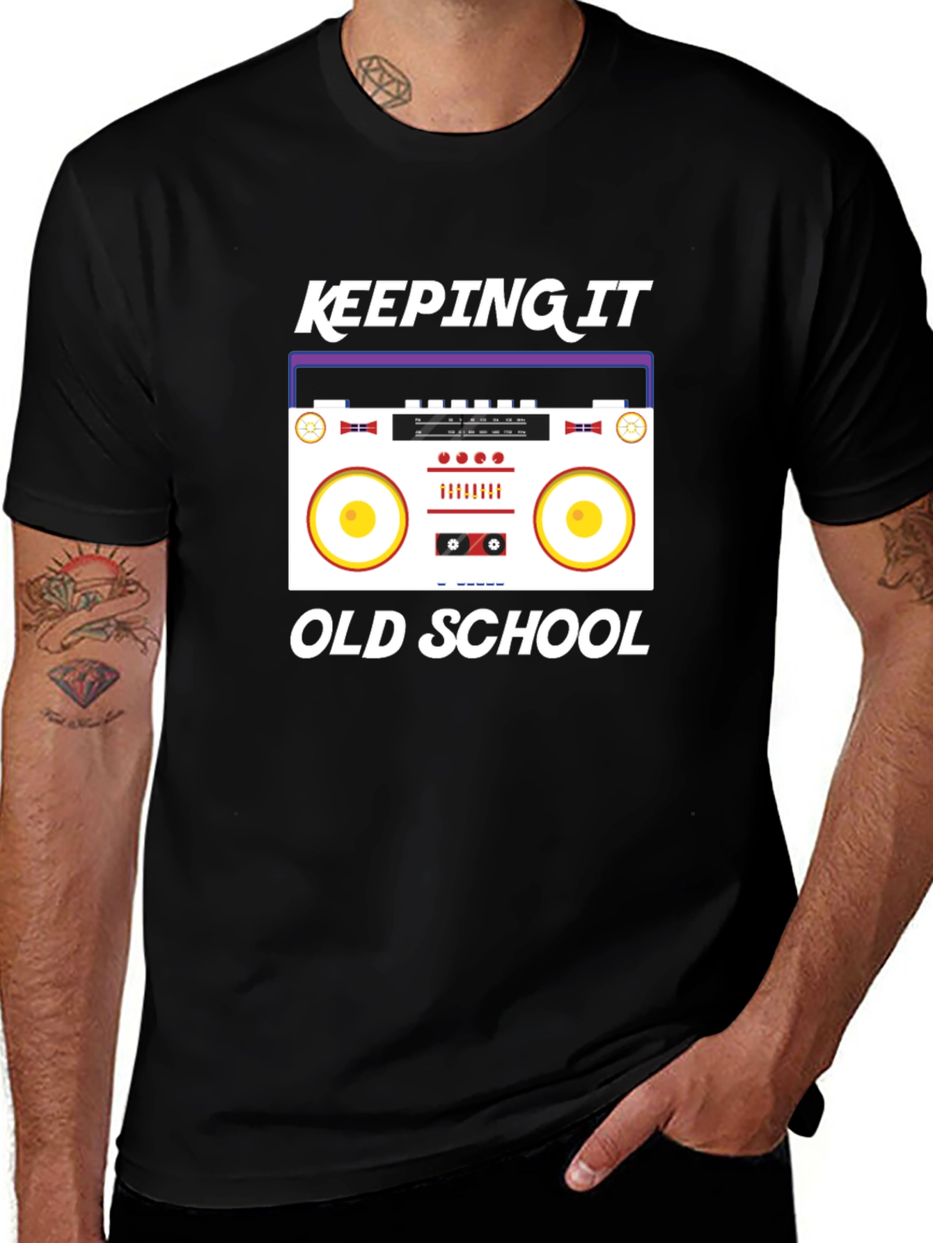 Keeping It Old School Black Graphic Tee