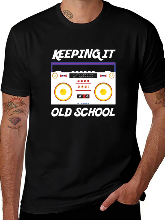 Keeping It Old School Black Graphic Tee