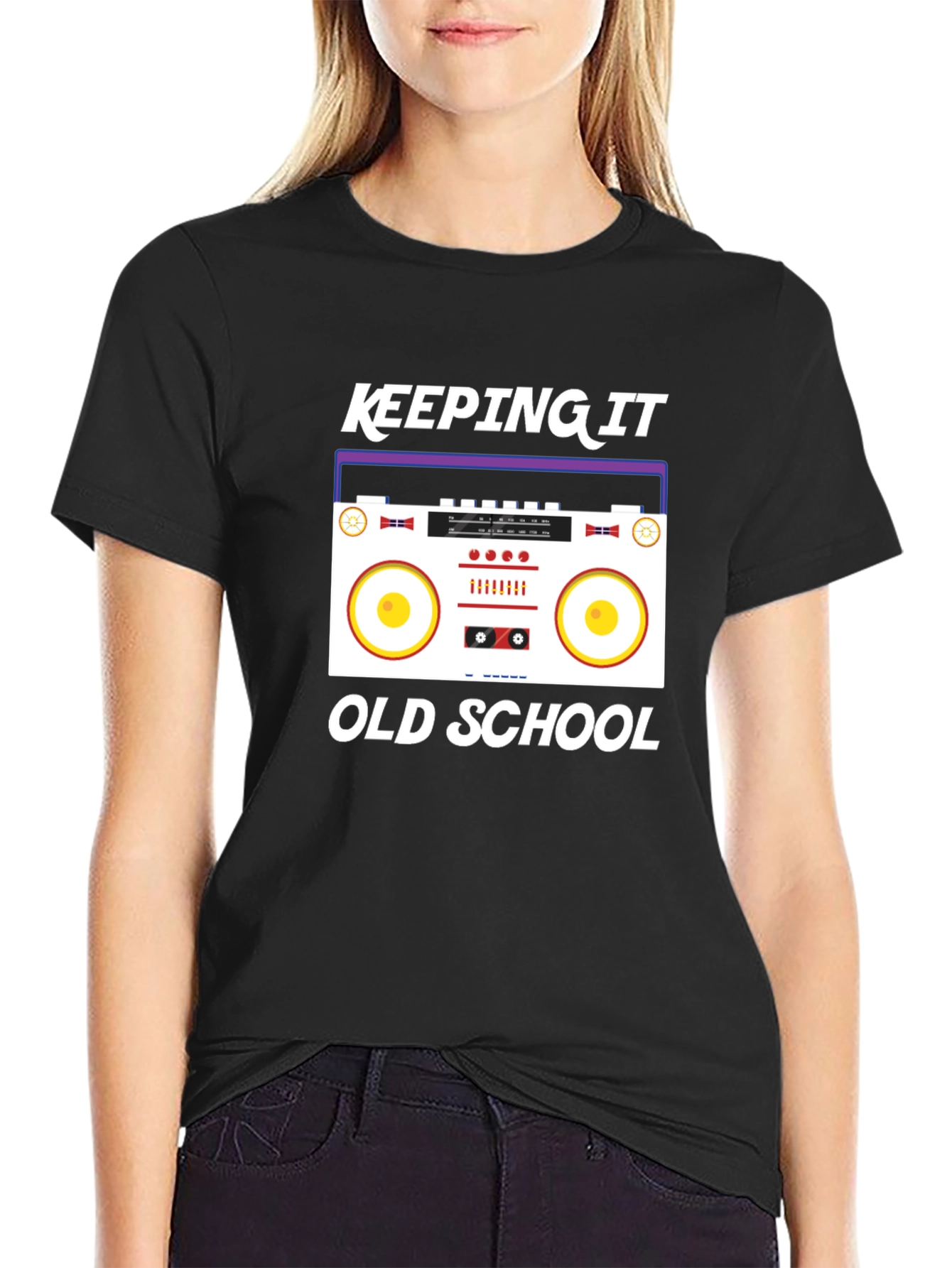 Keeping It Old School Black Graphic Tee