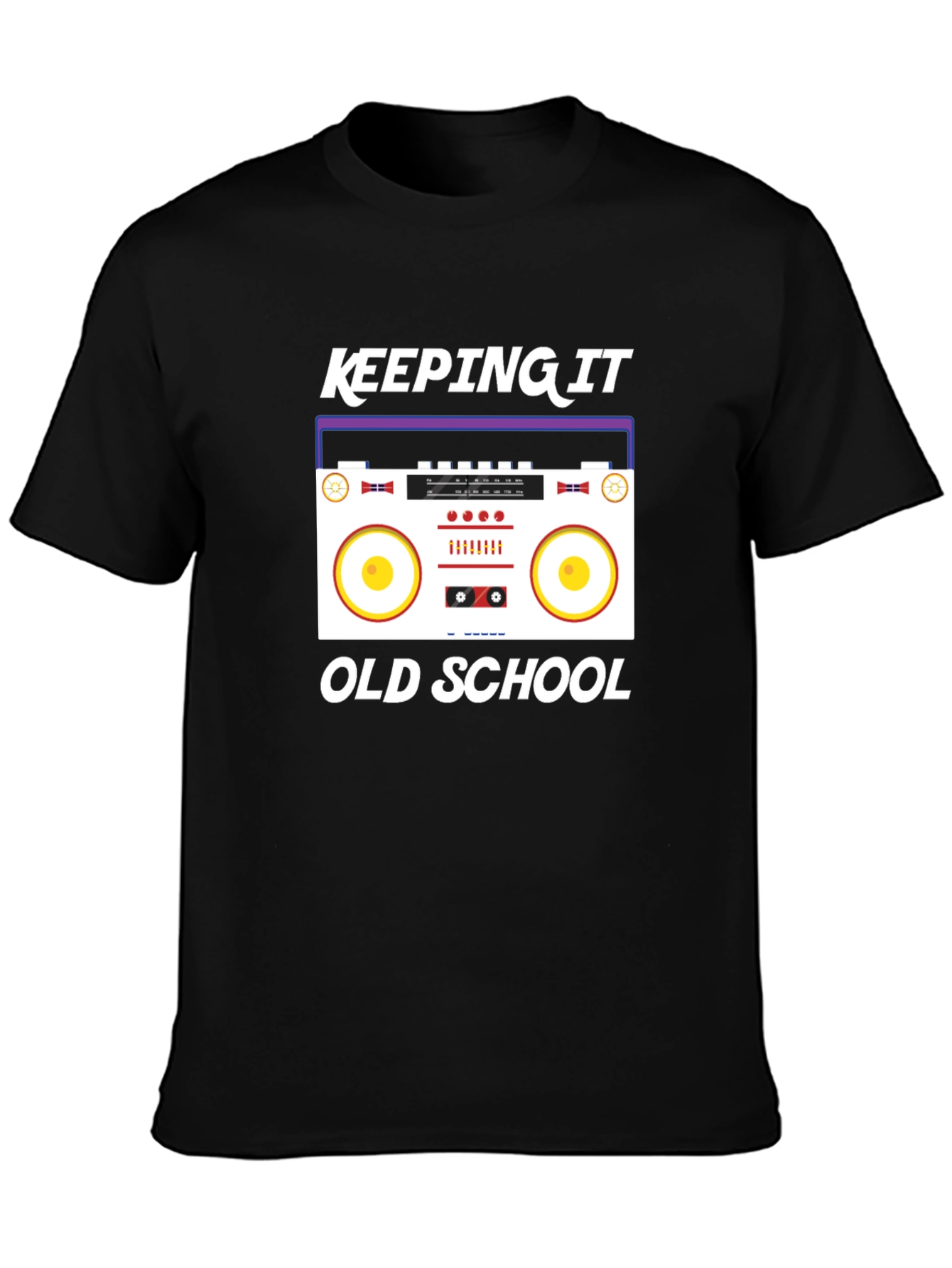 Keeping It Old School Black Graphic Tee