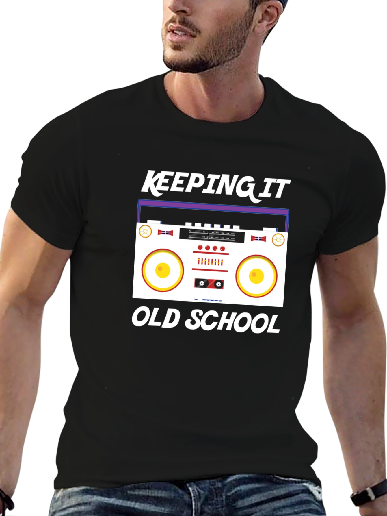 Keeping It Old School Black Graphic Tee