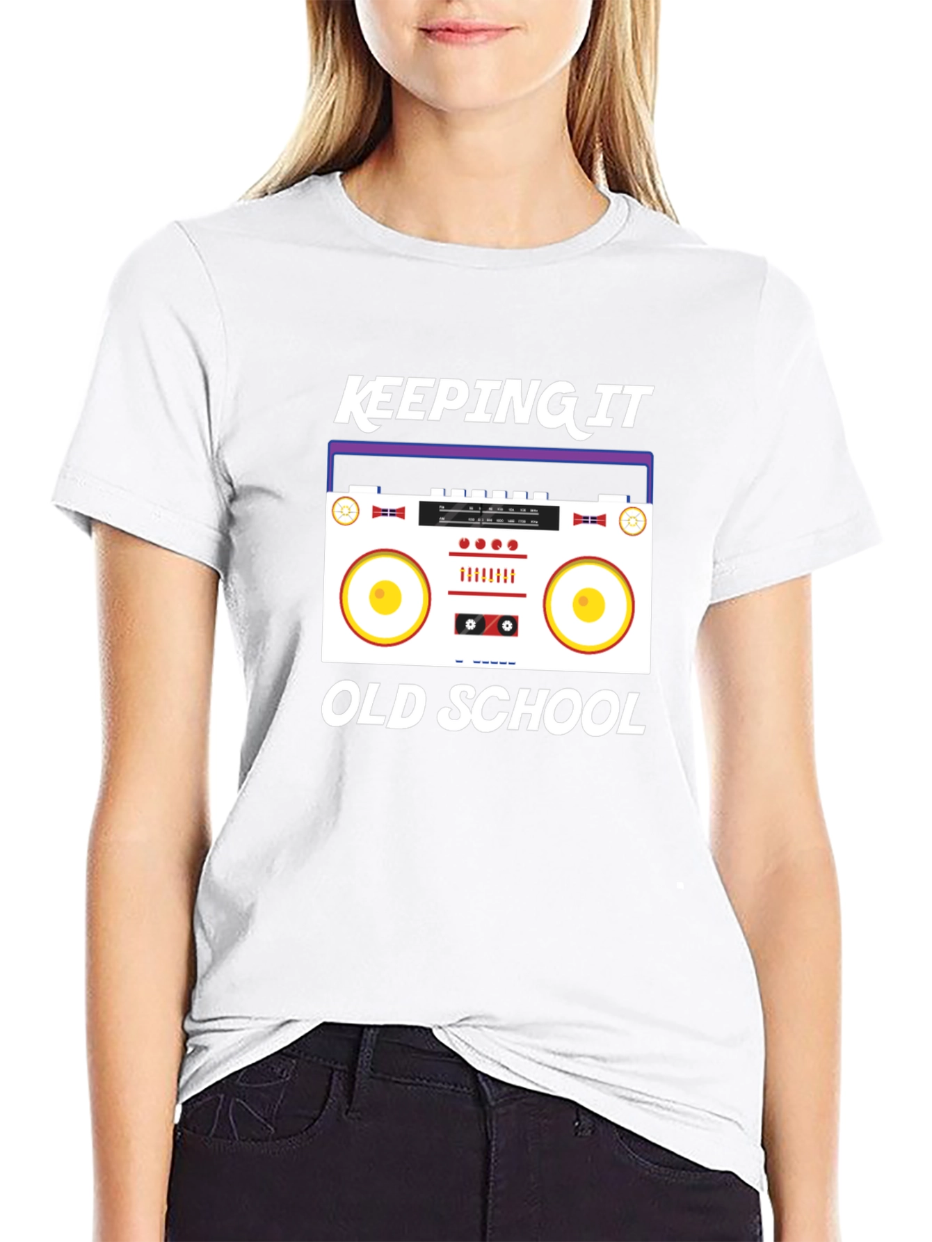 Keeping It Old School Black Graphic Tee