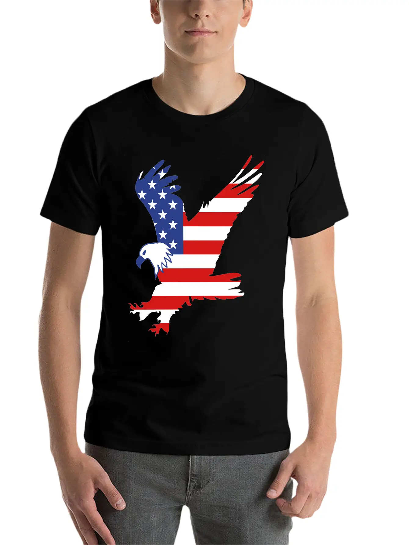 USA Eagle Stylish Everyday T-Shirt – Unisex Basic Cotton Tee