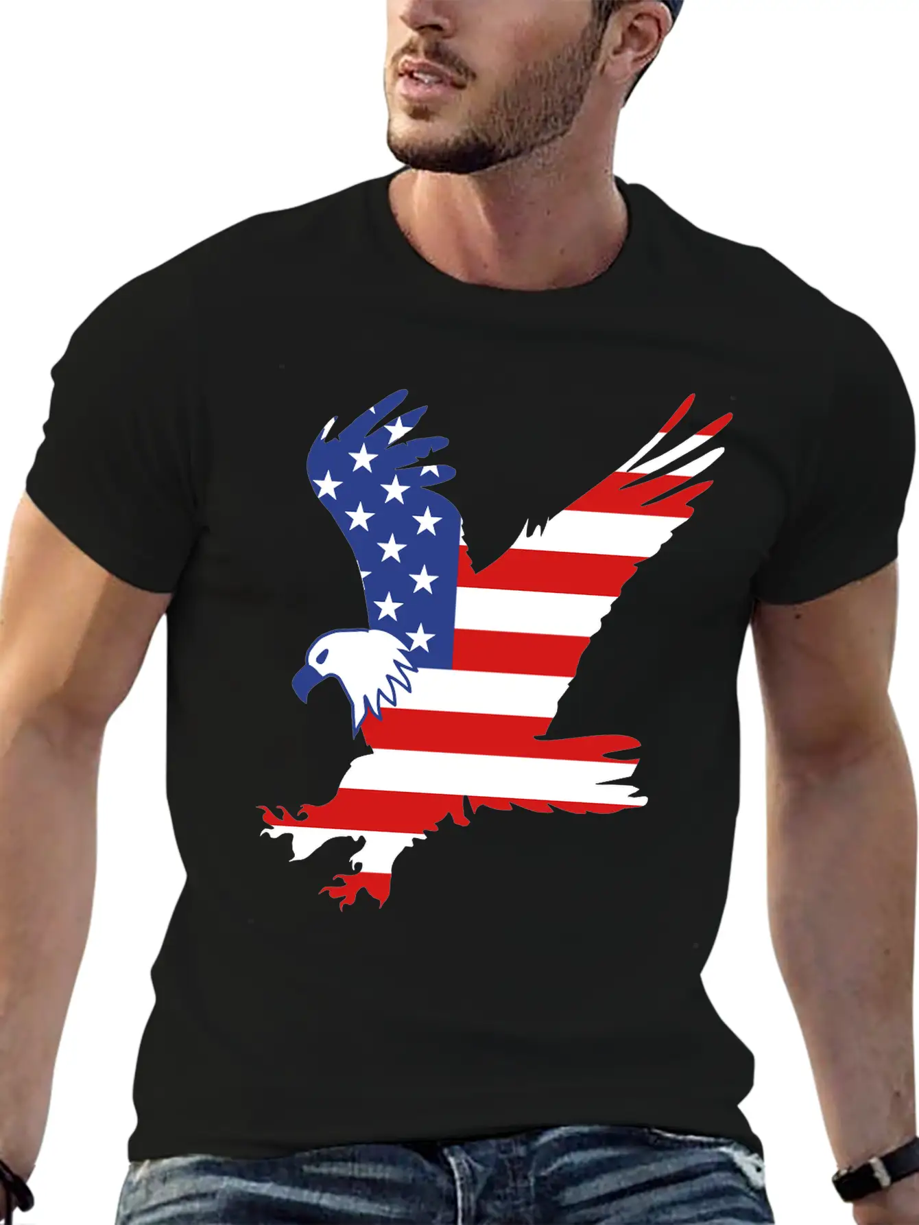 USA Eagle Stylish Everyday T-Shirt – Unisex Basic Cotton Tee
