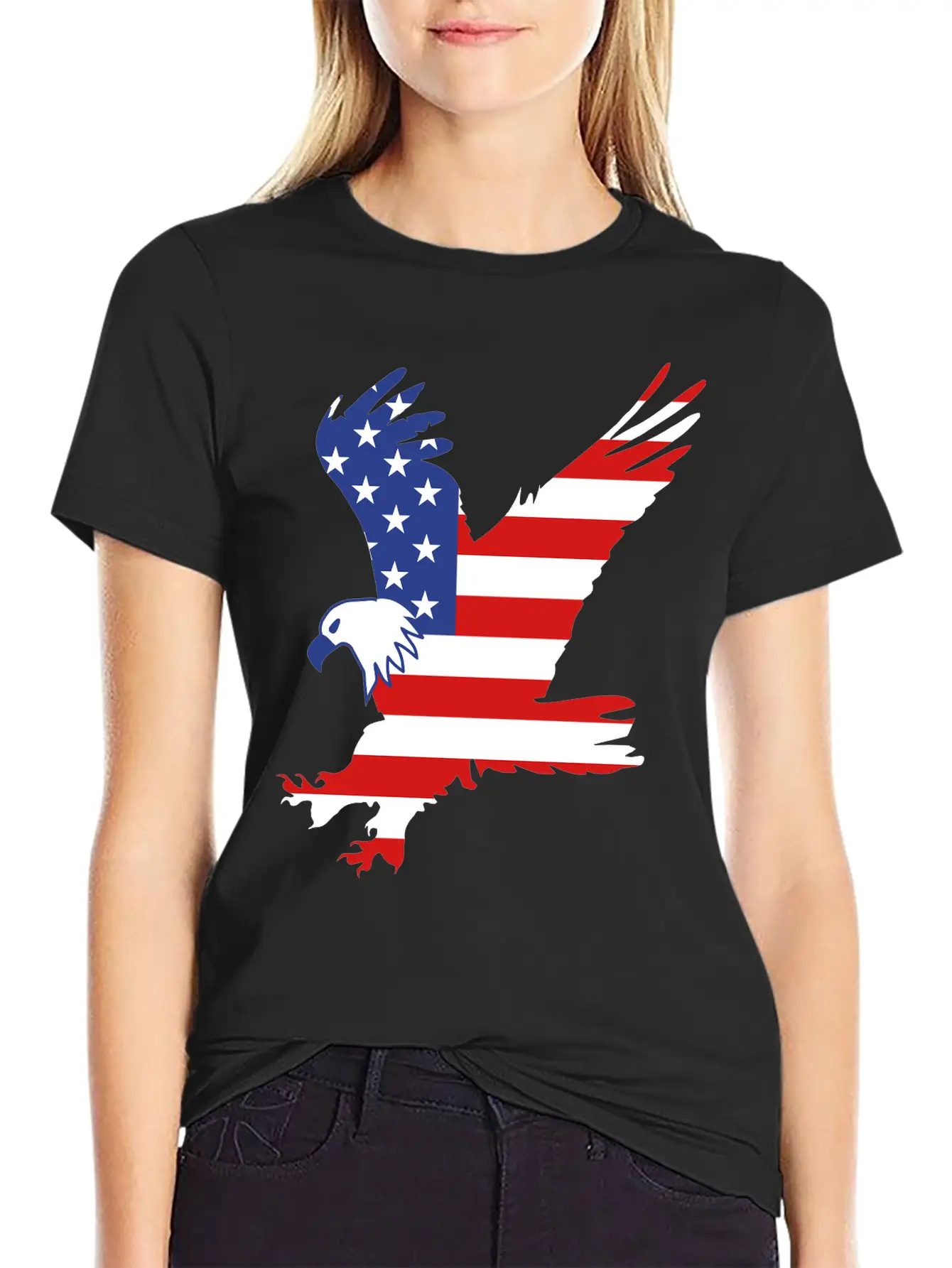 USA Eagle Stylish Everyday T-Shirt – Unisex Basic Cotton Tee
