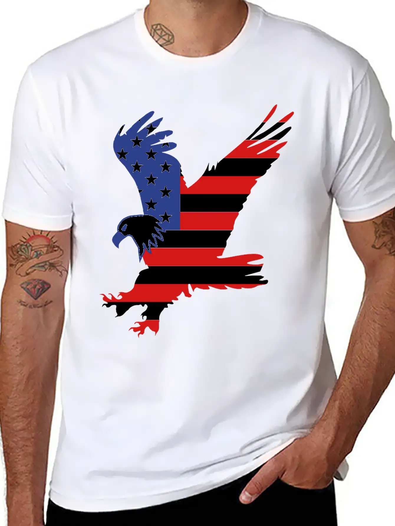 USA Eagle Stylish Everyday T-Shirt – Unisex Basic Cotton Tee