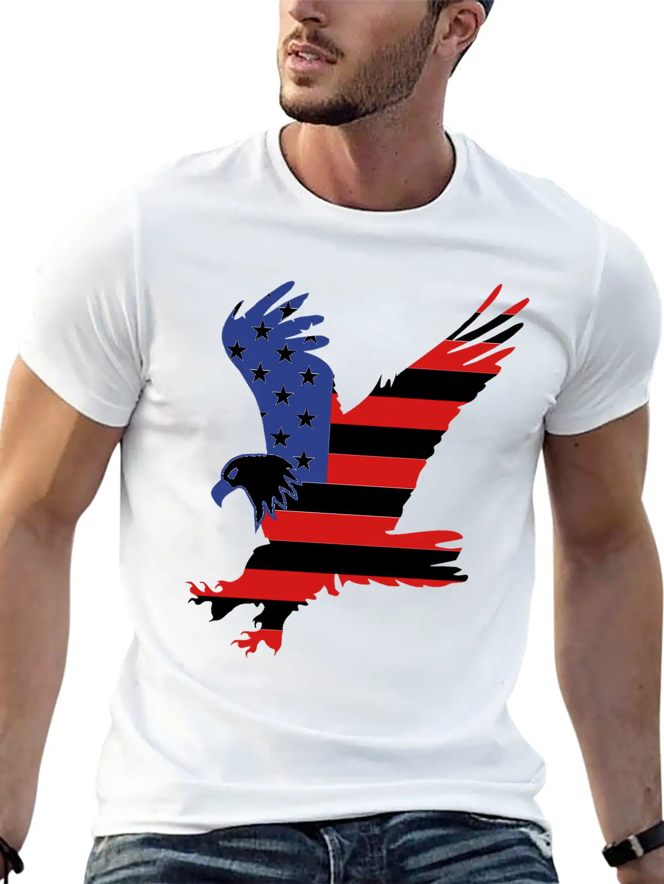 USA Eagle Stylish Everyday T-Shirt – Unisex Basic Cotton Tee