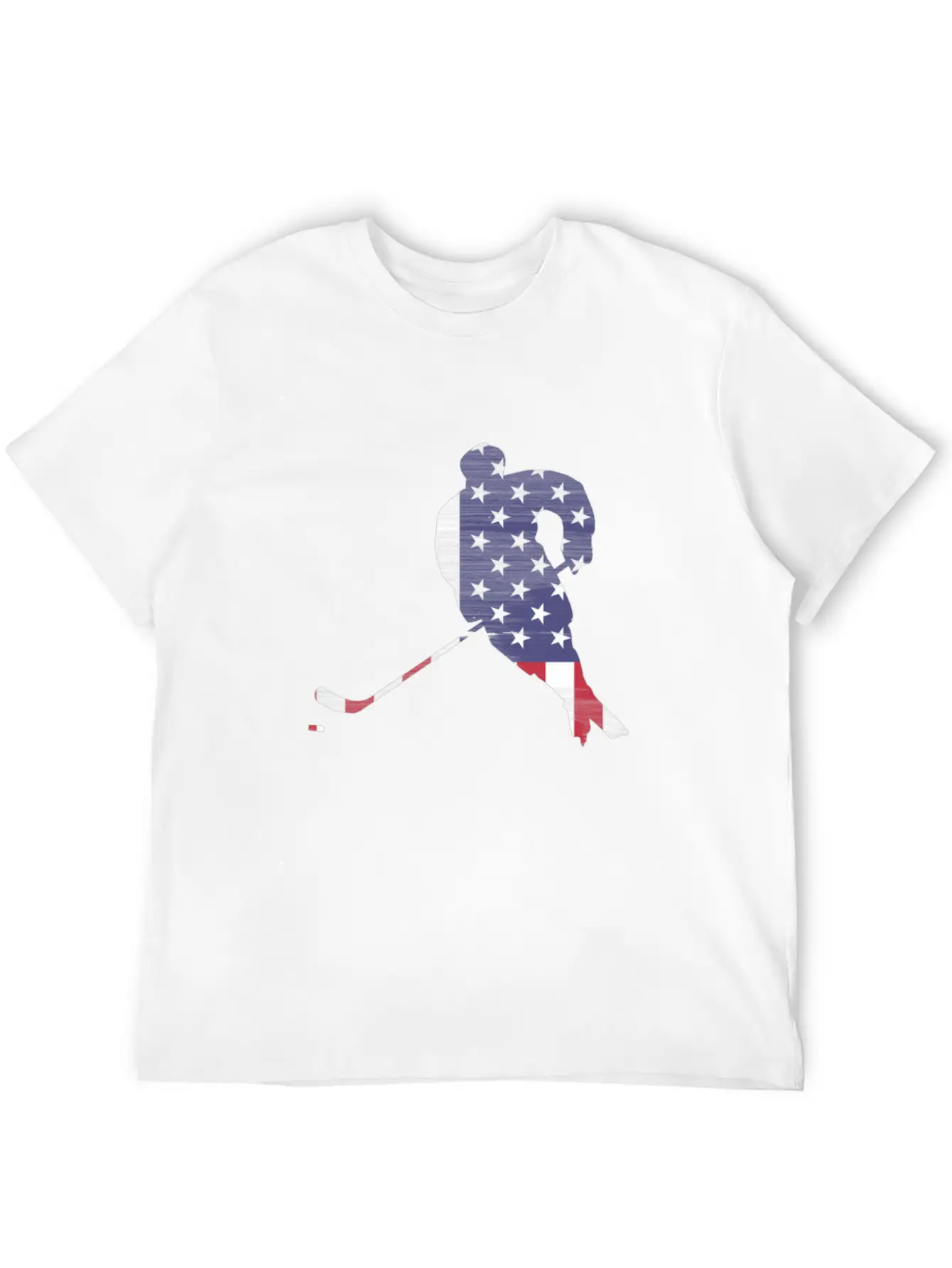 USA Flag Hockey Silhouette Unisex Casual T-Shirt – Clean Design For Daily Comfort
