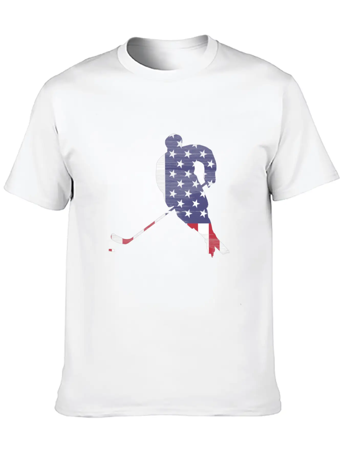 USA Flag Hockey Silhouette Unisex Casual T-Shirt – Clean Design For Daily Comfort