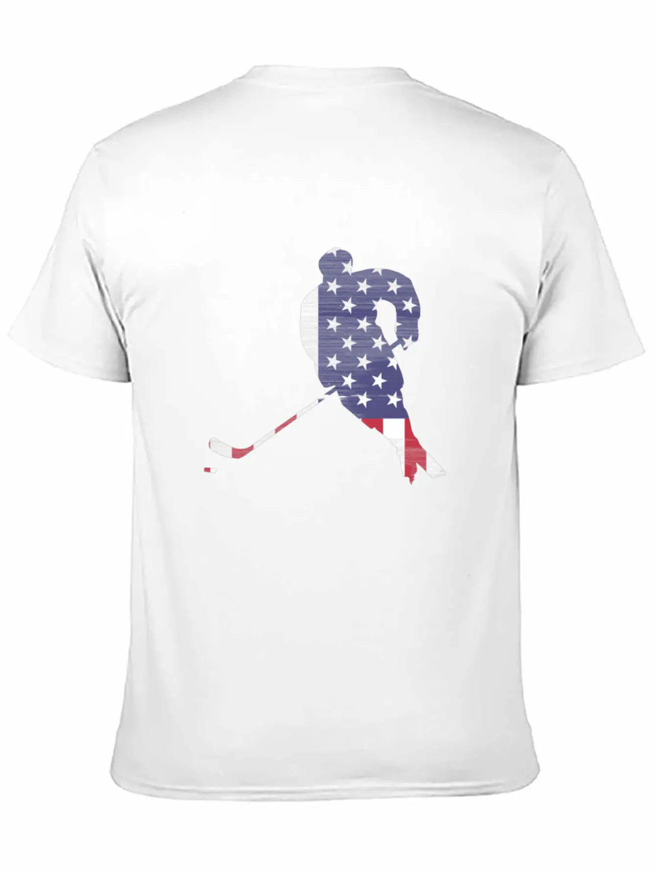USA Flag Hockey Silhouette Unisex Casual T-Shirt – Clean Design For Daily Comfort