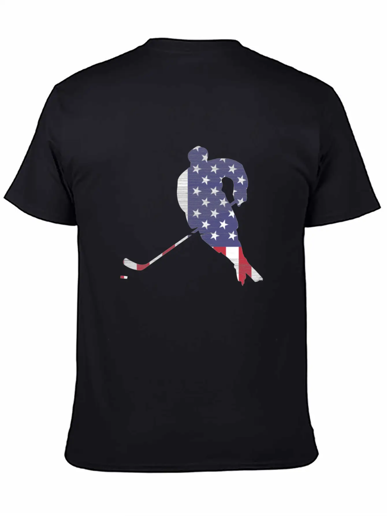 USA Flag Hockey Silhouette Unisex Casual T-Shirt – Clean Design For Daily Comfort
