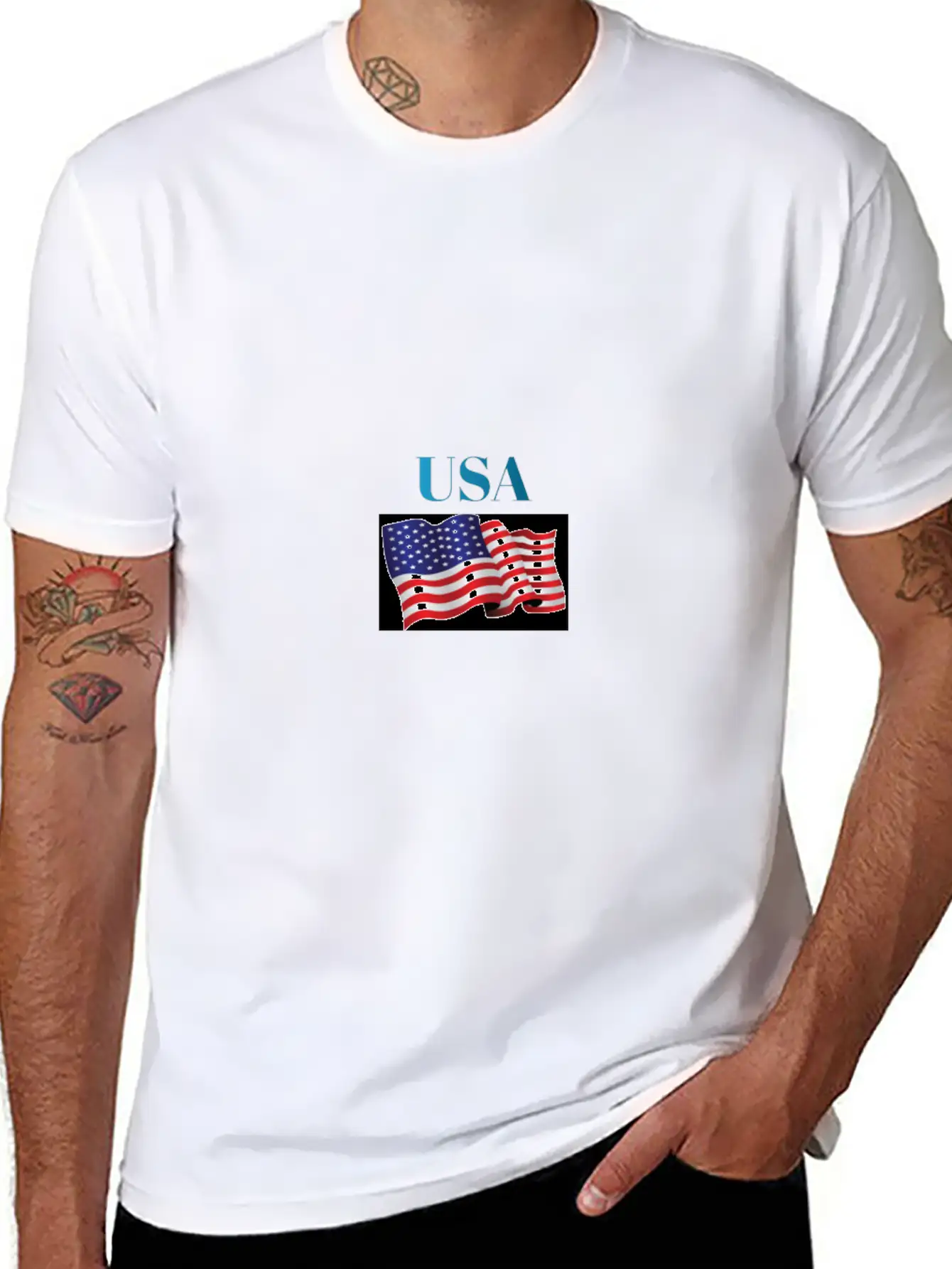 USA Flag Timeless Short Sleeve Tee – Comfy And Minimalist Design