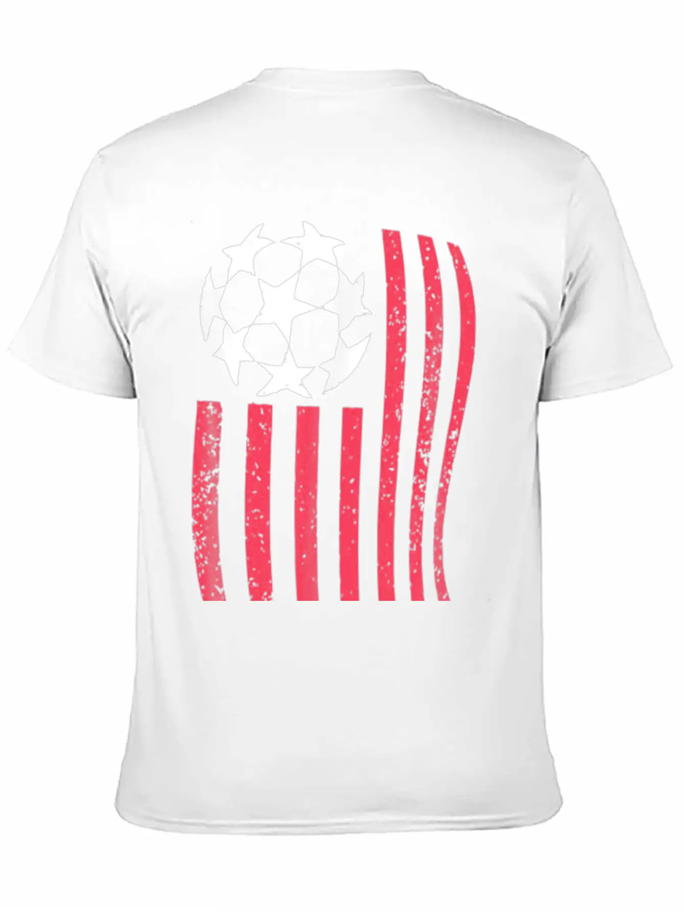 USA Flag With Soccer Ball Stylish Everyday T-Shirt – Unisex Basic Cotton Tee