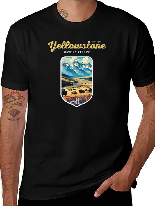 USA - YELLOWSTONE - Hayden Valley - 2 Basic Graphic T-Shirt – Daily Comfort In Soft Cotton