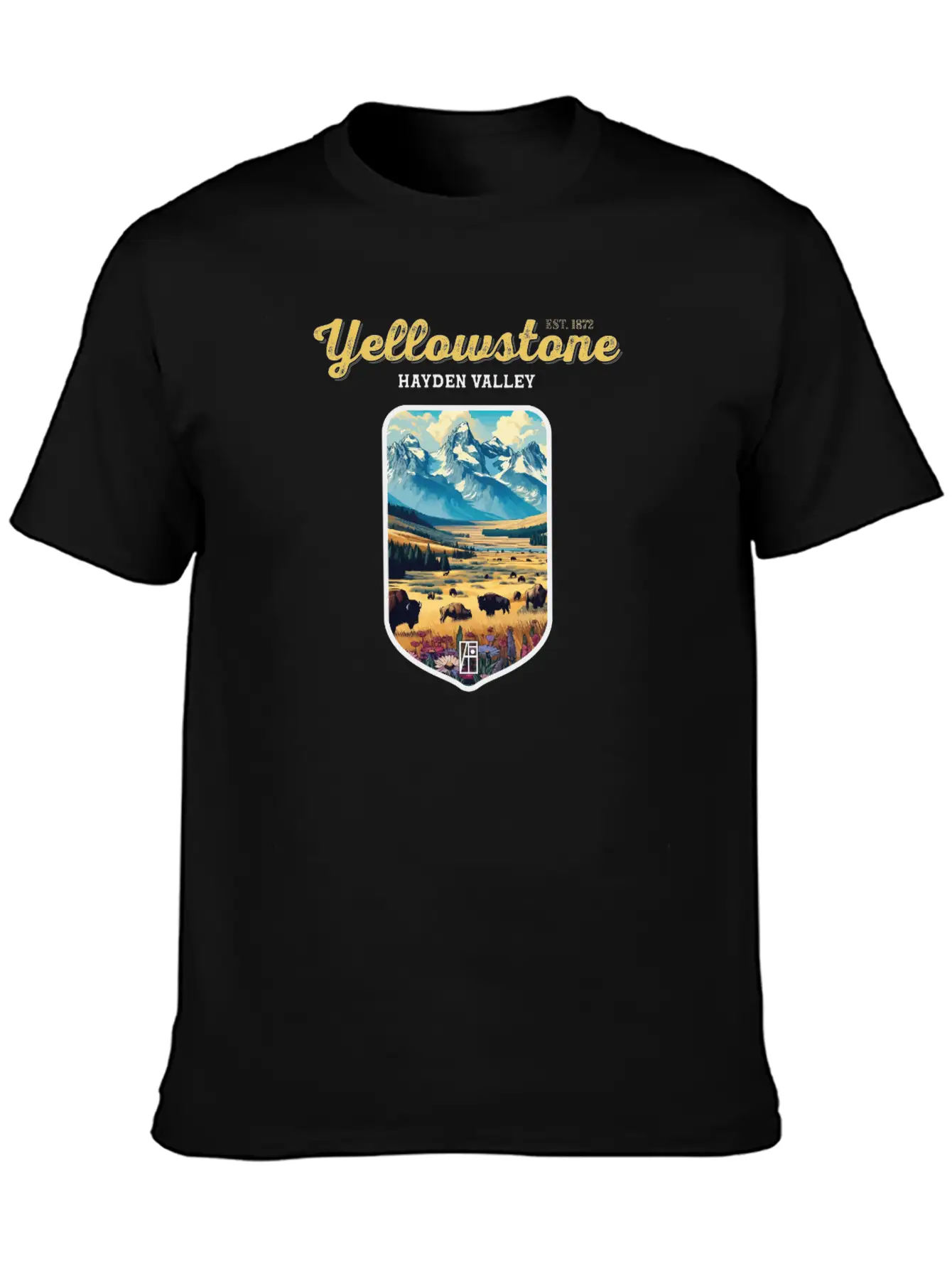 USA - YELLOWSTONE - Hayden Valley - 2 Basic Graphic T-Shirt – Daily Comfort In Soft Cotton