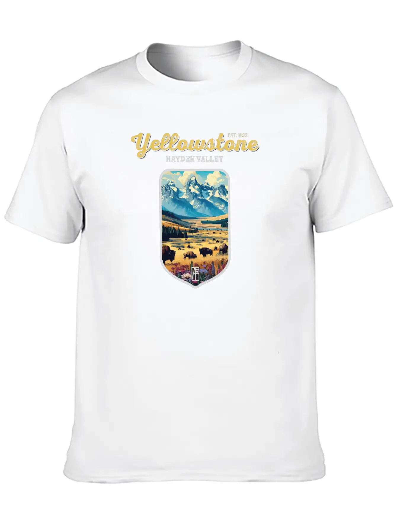 USA - YELLOWSTONE - Hayden Valley - 2 Basic Graphic T-Shirt – Daily Comfort In Soft Cotton