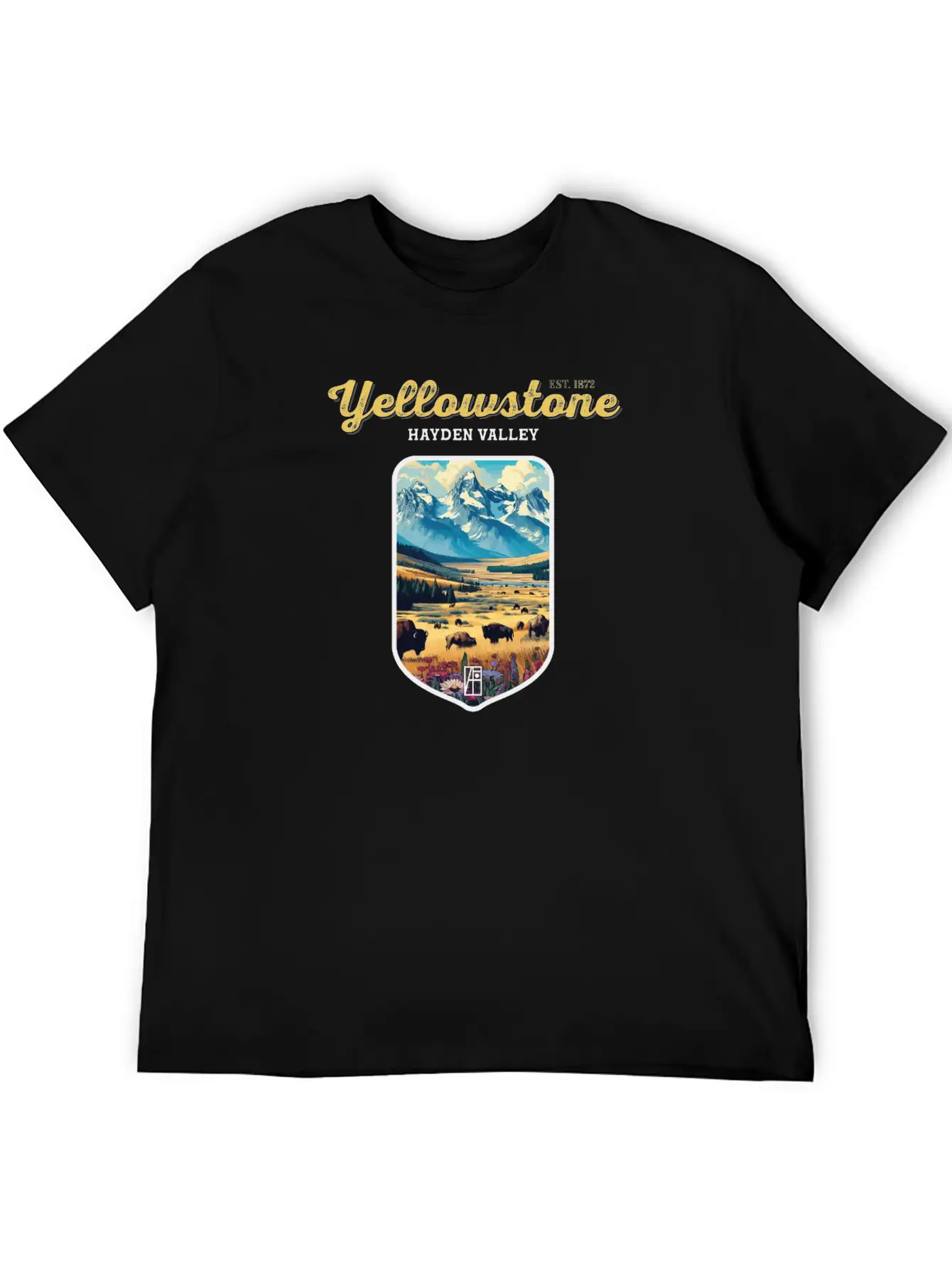 USA - YELLOWSTONE - Hayden Valley - 2 Basic Graphic T-Shirt – Daily Comfort In Soft Cotton