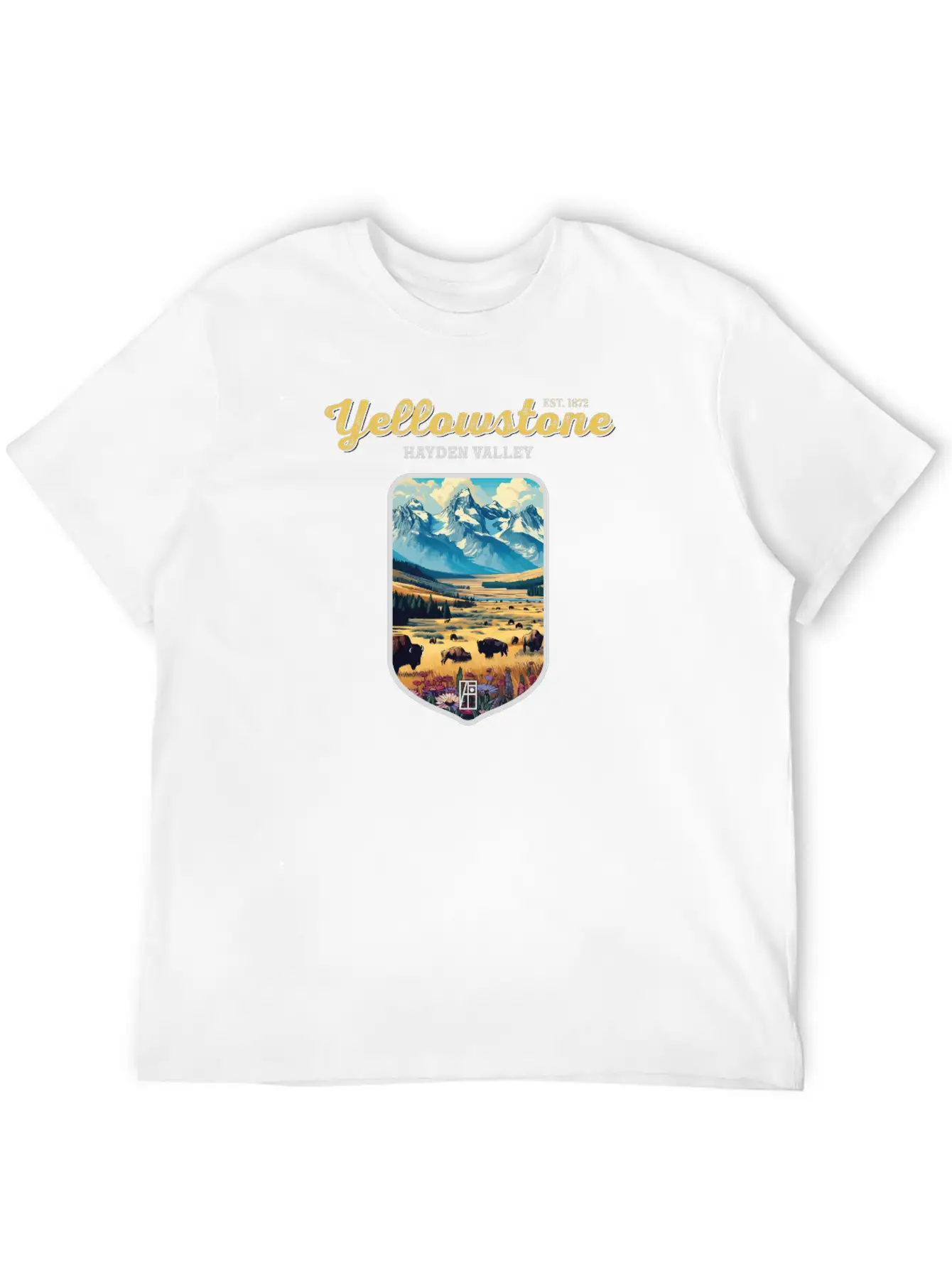 USA - YELLOWSTONE - Hayden Valley - 2 Basic Graphic T-Shirt – Daily Comfort In Soft Cotton