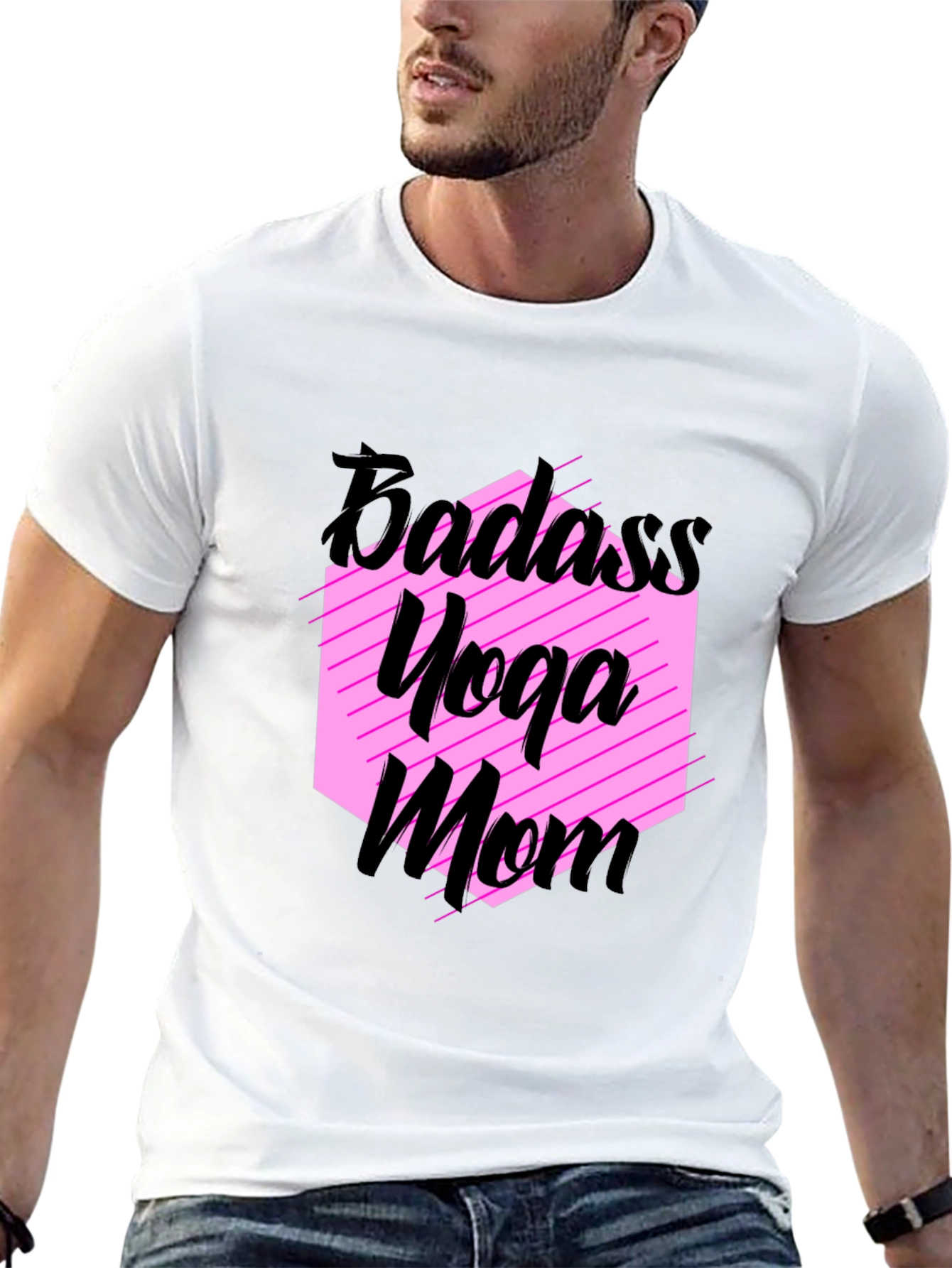 Badass Yoga Mom Black T-Shirt