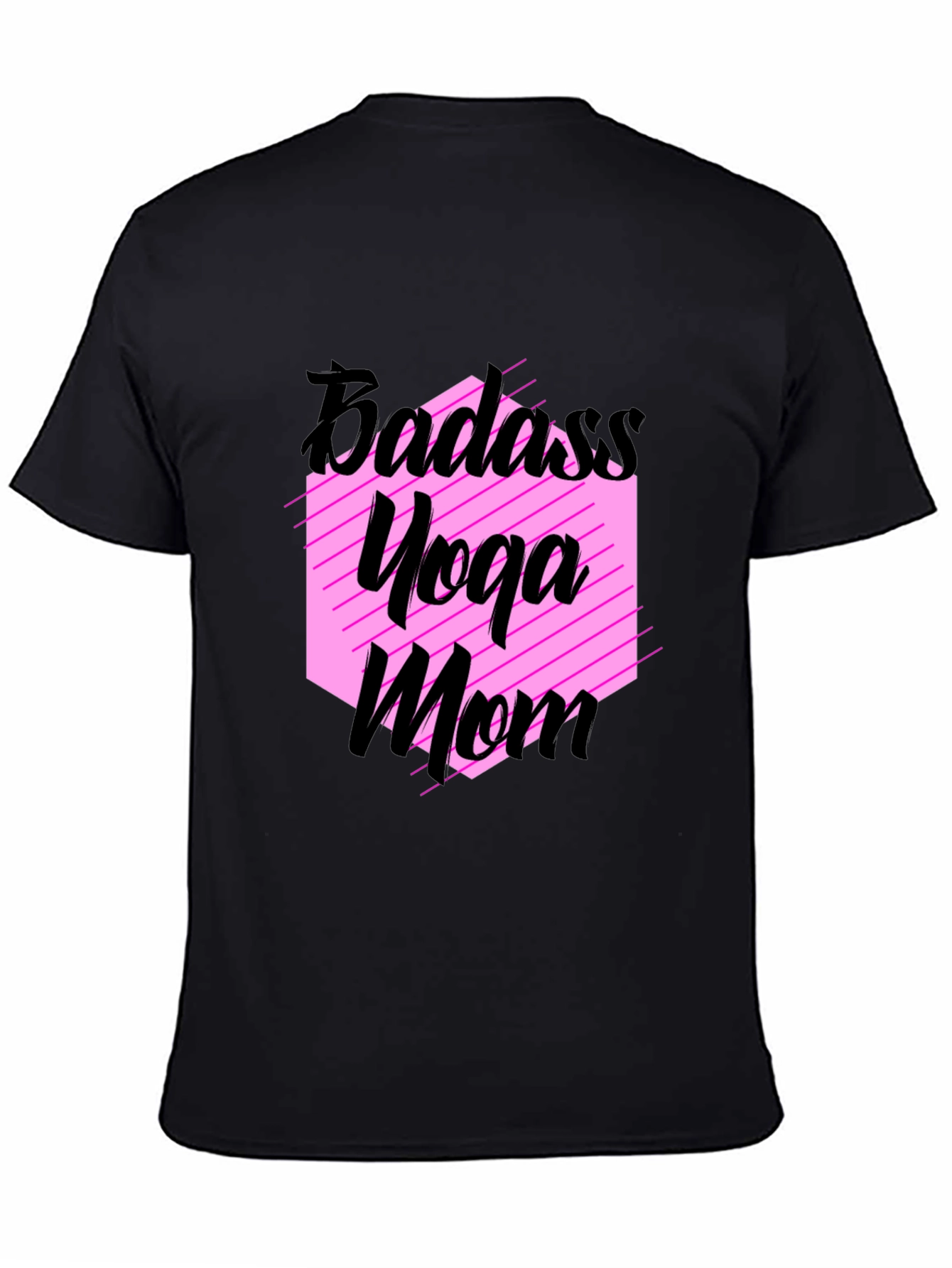 Badass Yoga Mom Black T-Shirt