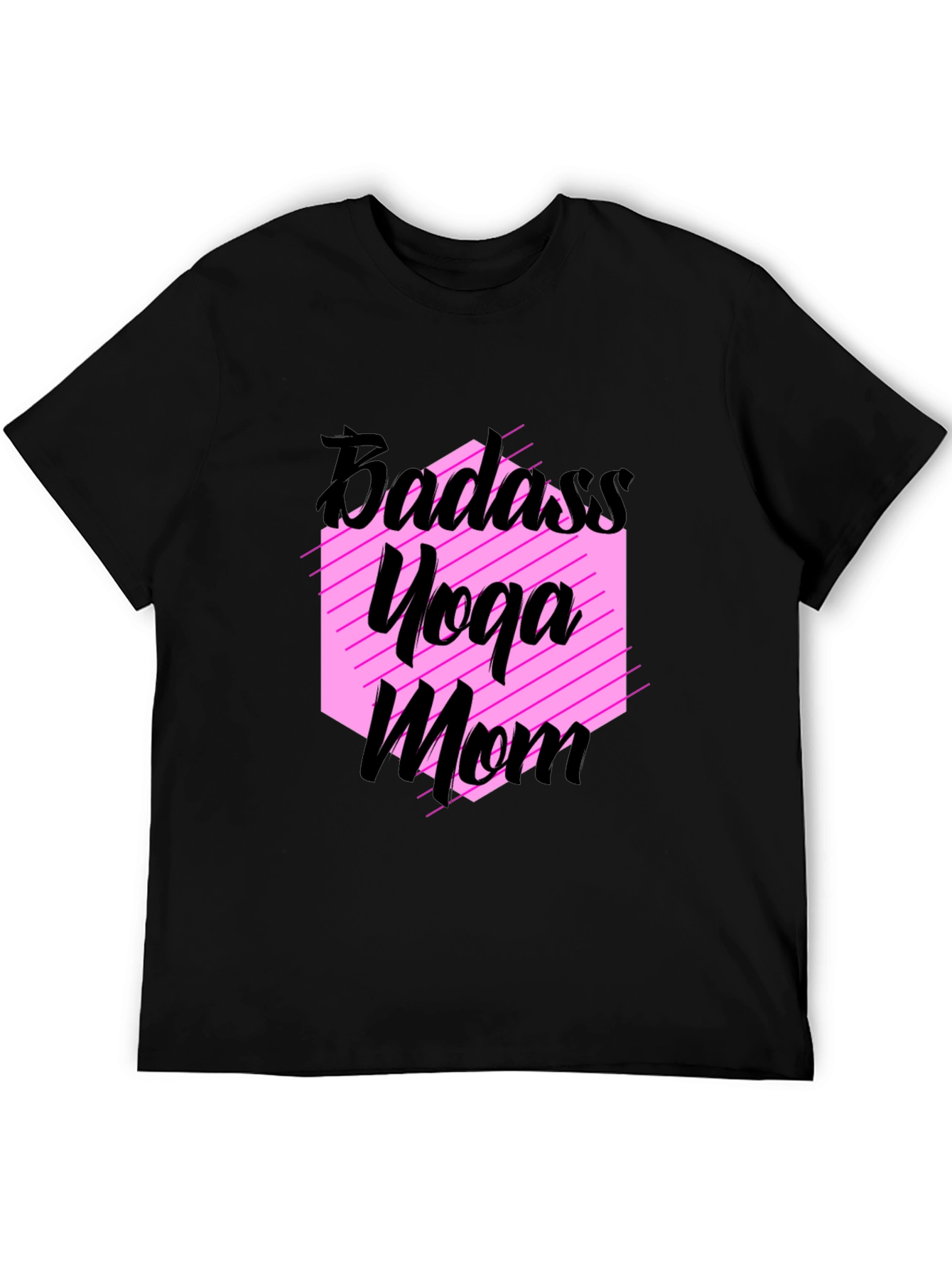 Badass Yoga Mom Black T-Shirt