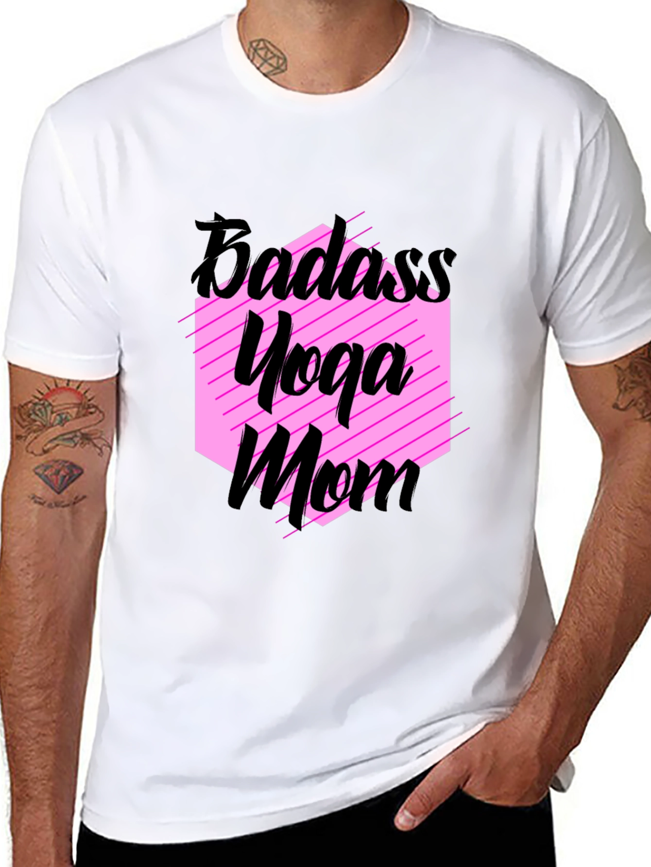Badass Yoga Mom Black T-Shirt