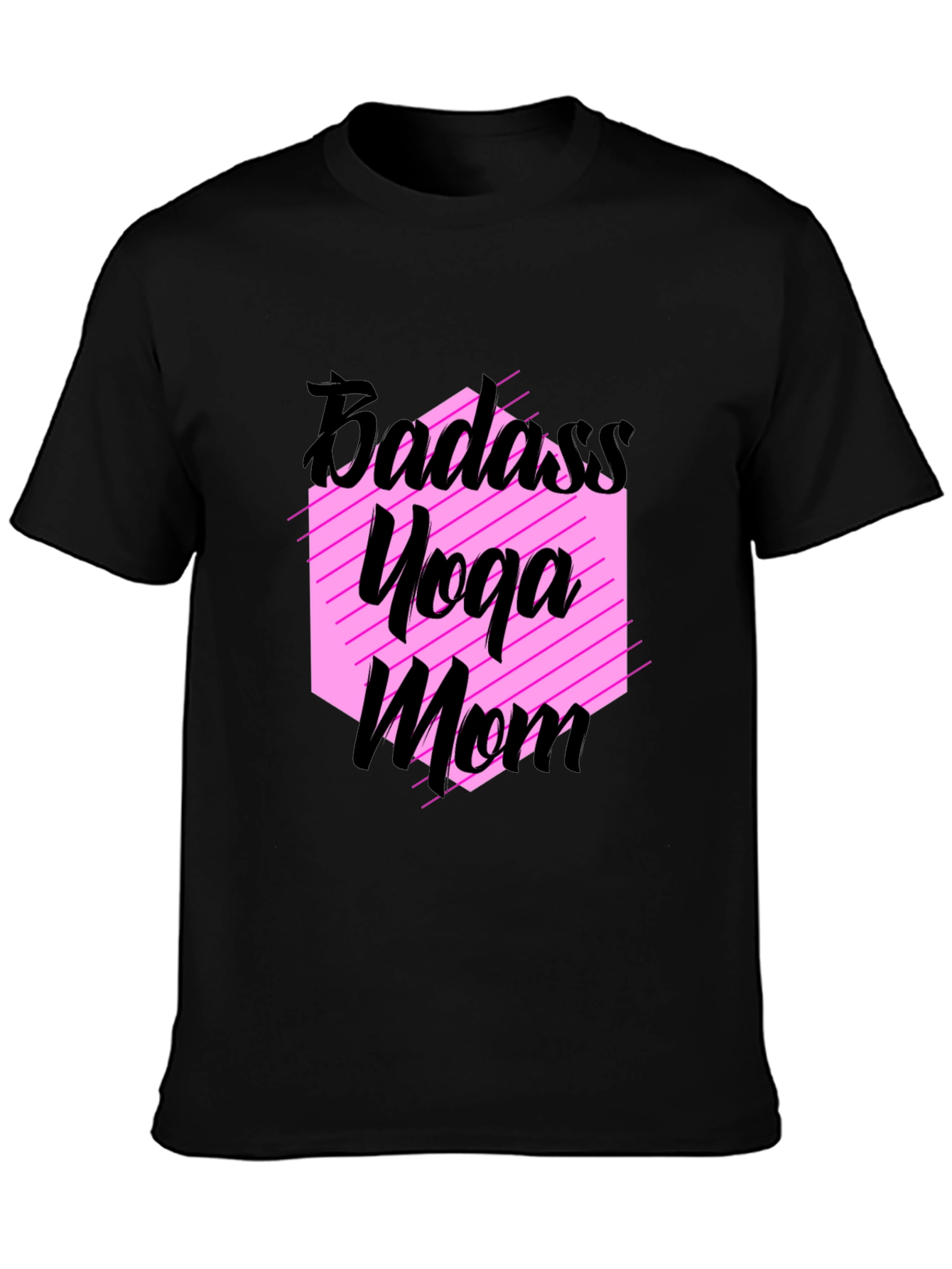 Badass Yoga Mom Black T-Shirt