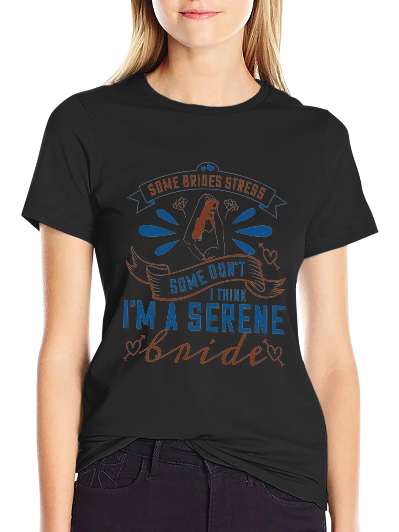 Serene Bride Graphic Tee - Wedding Humor T-Shirt