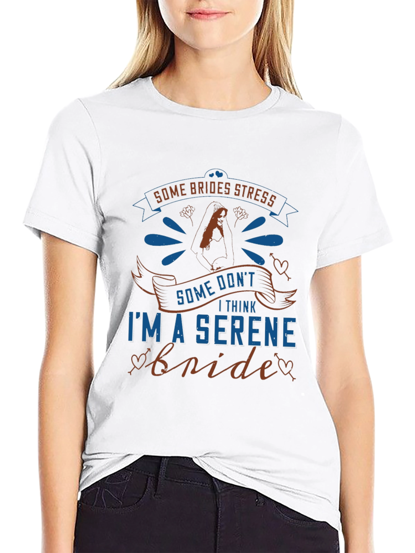 Serene Bride Graphic Tee - Wedding Humor T-Shirt