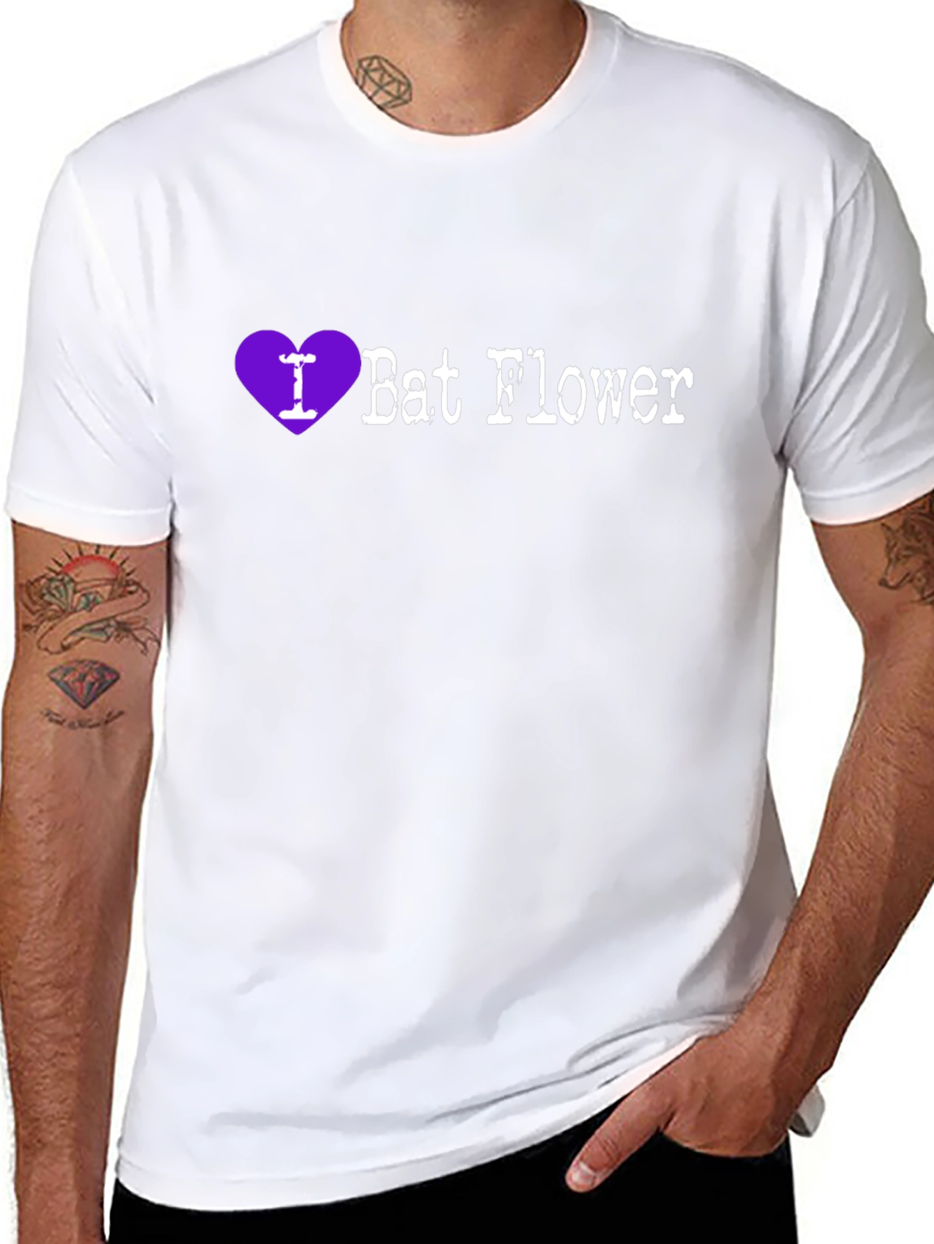 I Heart Bat Flower T-Shirt
