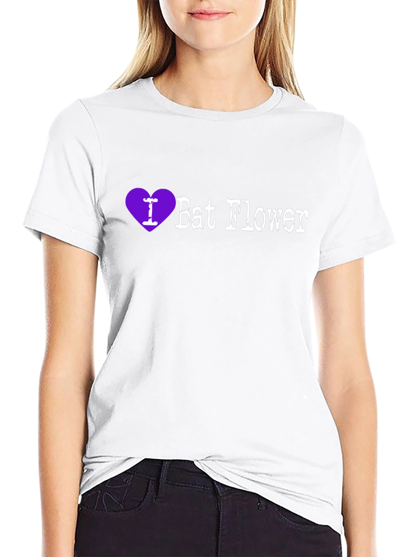 I Heart Bat Flower T-Shirt