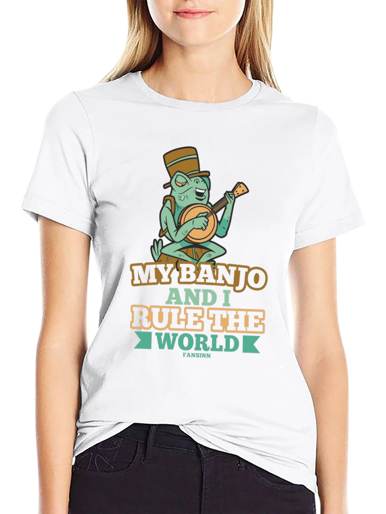 Funny Banjo Frog Graphic Tee