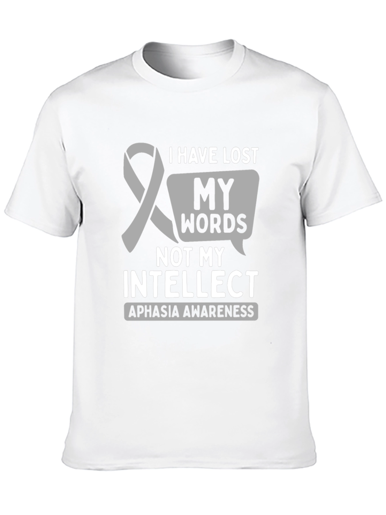 Aphasia Awareness T-Shirt: Lost Words Not Intellect