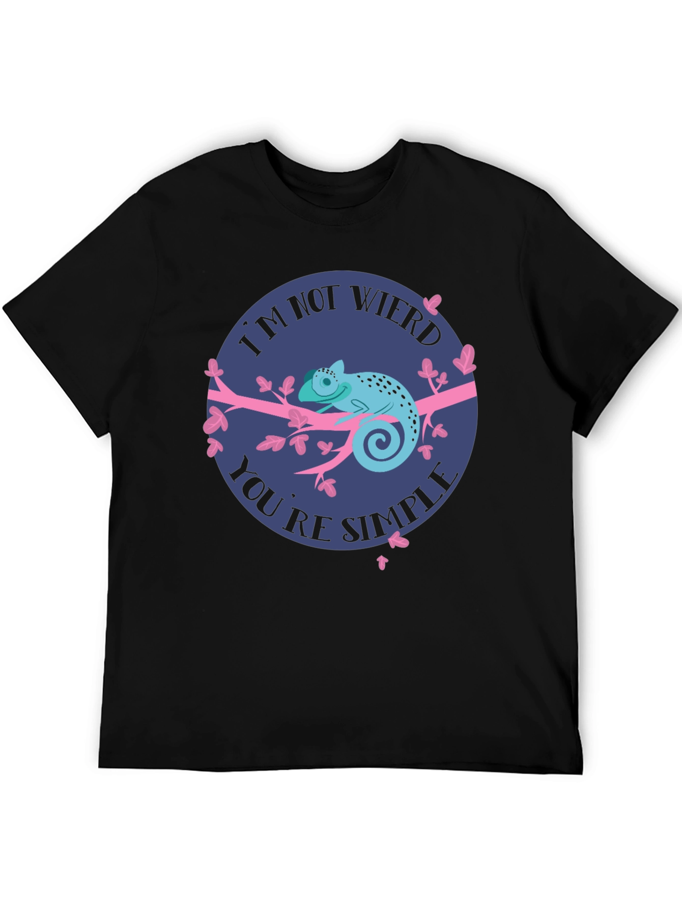 Funny Chameleon Graphic Tee - Im Not Weird