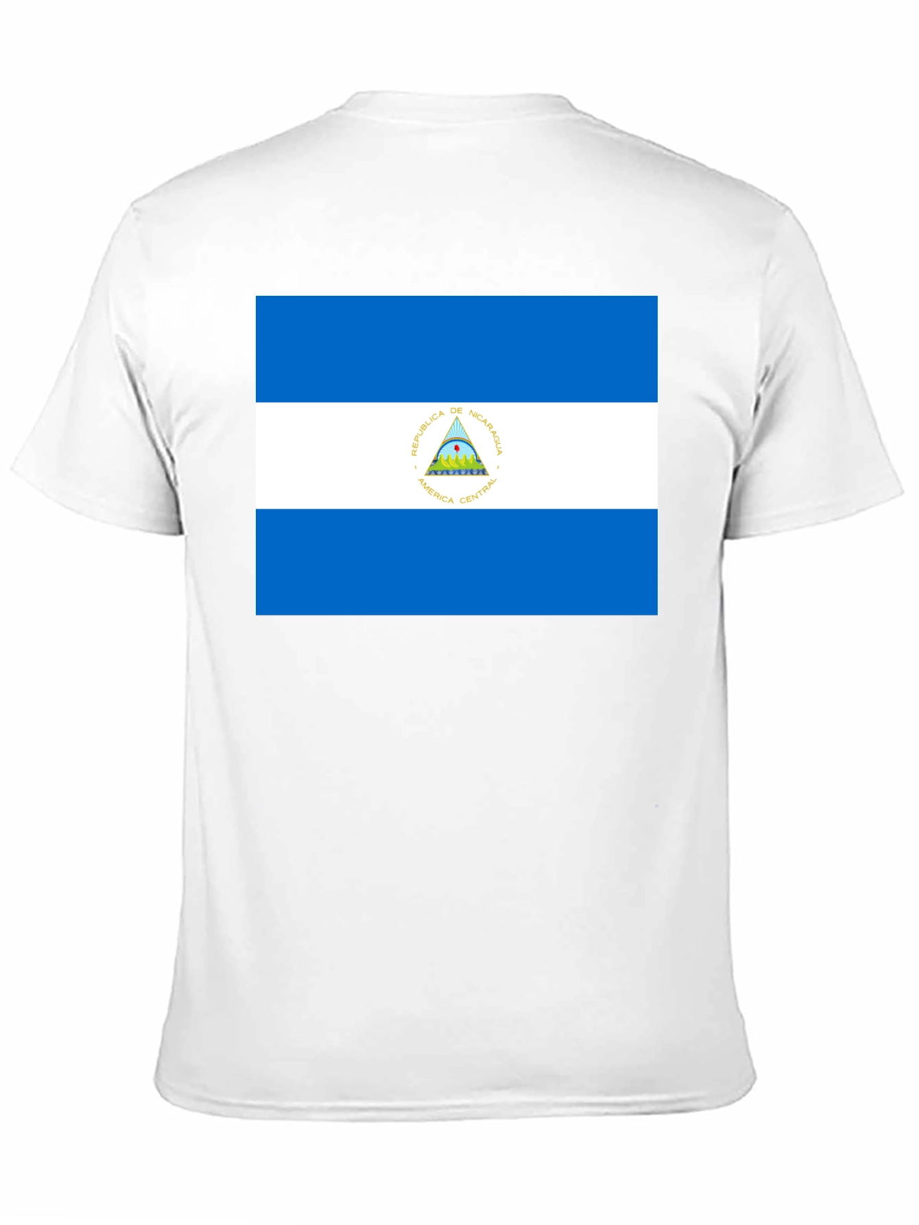 Nicaragua Flag T-Shirt - Black Cotton Tee