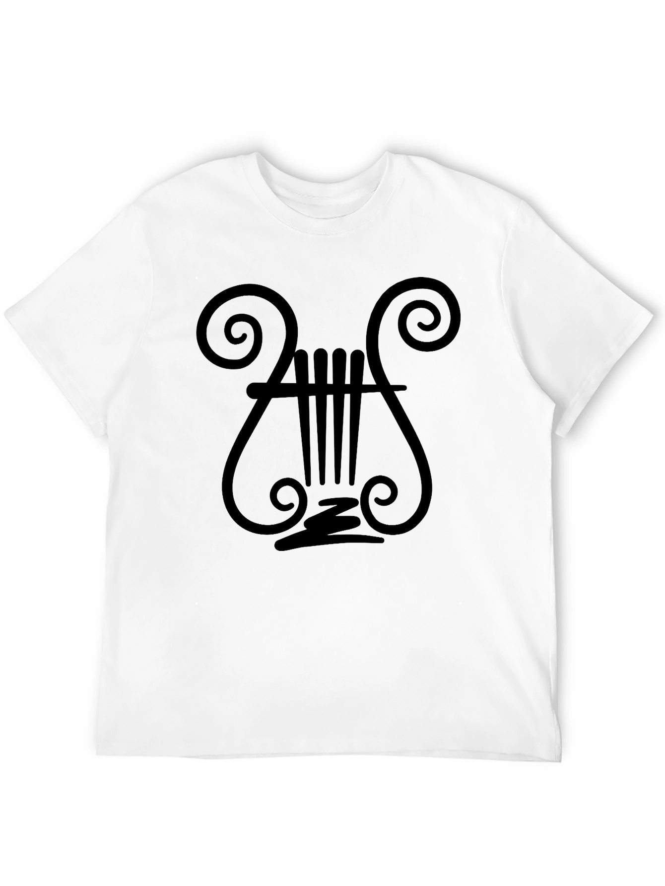 Black Lyre Graphic Tee - Classic Style