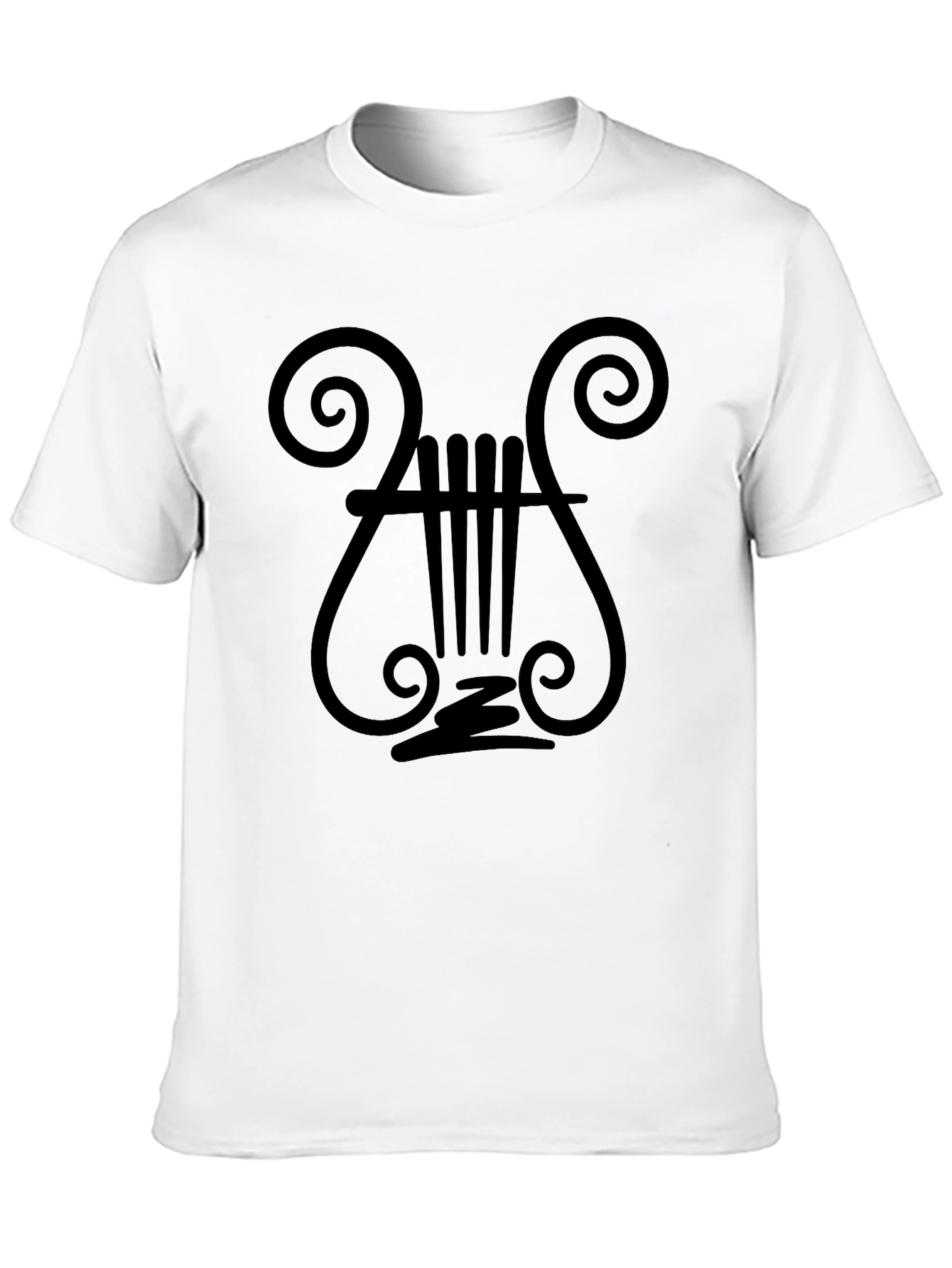 Black Lyre Graphic Tee - Classic Style