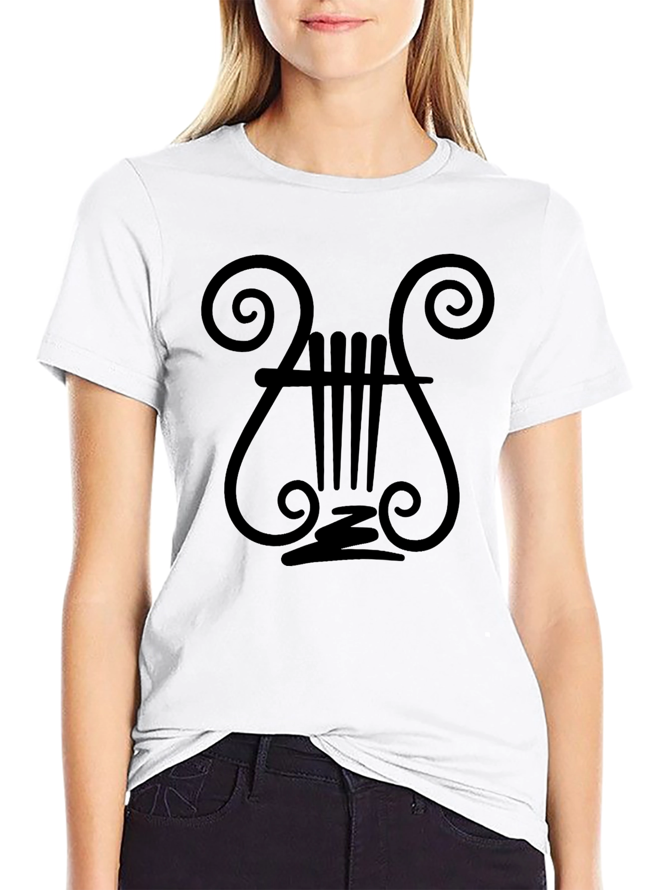 Black Lyre Graphic Tee - Classic Style