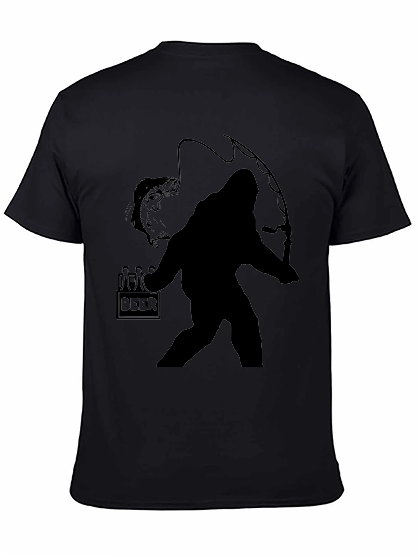 Sasquatch Fishing Beer T-Shirt