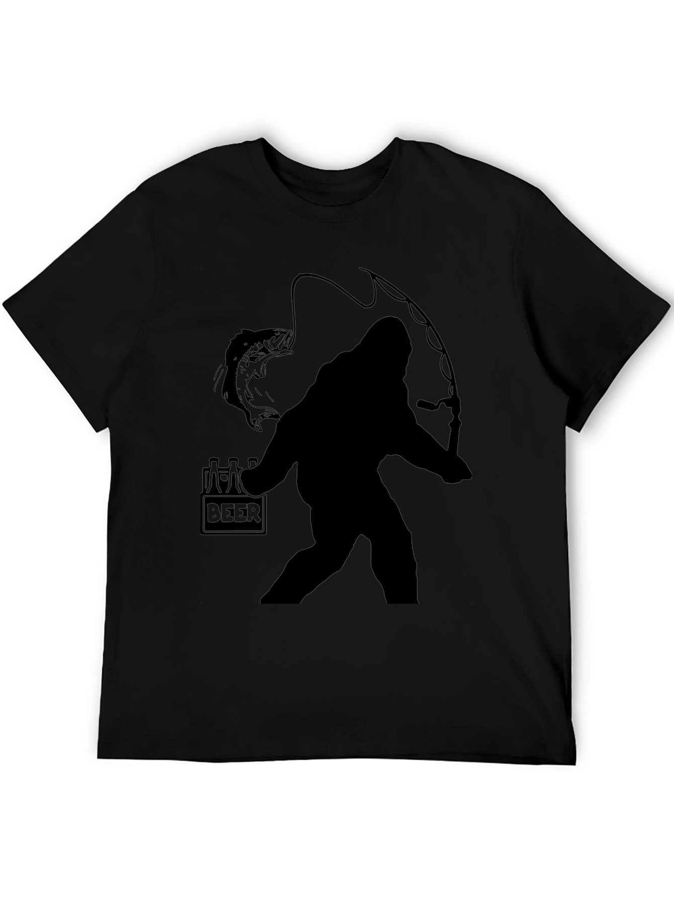 Sasquatch Fishing Beer T-Shirt
